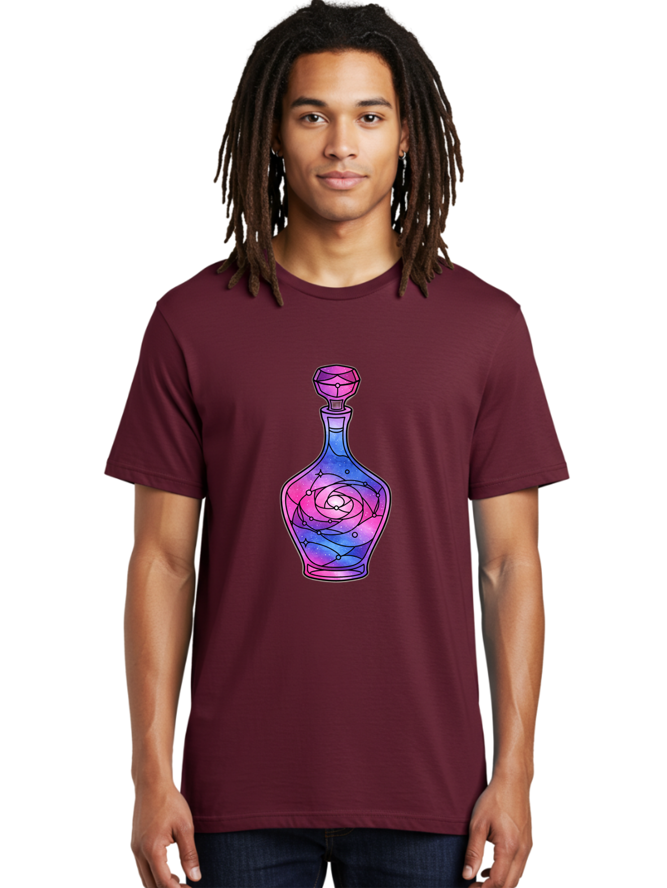 Galaxy-Perfume-Bottle-2 Men'S Graphic Tee, 100% Cotton, Comfortable Casual Summer Wear, Machine Washable, Vintage Camera, Old Camera, Antique Camera, Black Camera, Classic Photography, Photography Equipment, Nostalgic Device, Film Camera, Baj051