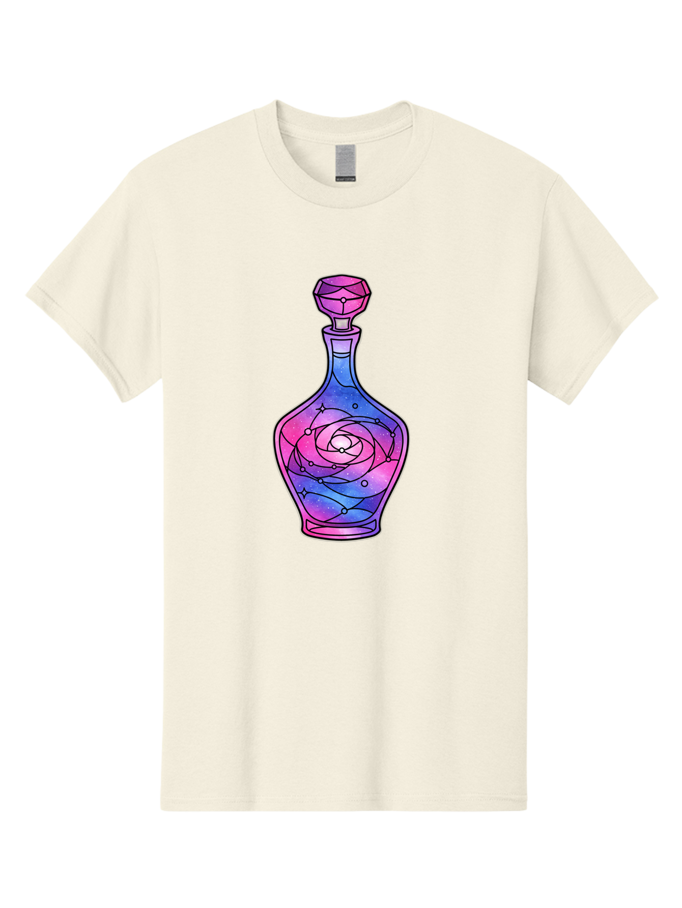 Galaxy-Perfume-Bottle-2 Men'S Graphic Tee, 100% Cotton, Comfortable Casual Summer Wear, Machine Washable, Vintage Camera, Old Camera, Antique Camera, Black Camera, Classic Photography, Photography Equipment, Nostalgic Device, Film Camera, Baj051