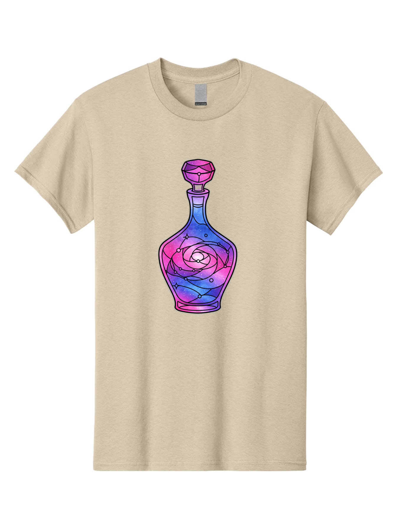 Galaxy-Perfume-Bottle-2 Men'S Graphic Tee, 100% Cotton, Comfortable Casual Summer Wear, Machine Washable, Vintage Camera, Old Camera, Antique Camera, Black Camera, Classic Photography, Photography Equipment, Nostalgic Device, Film Camera, Baj051