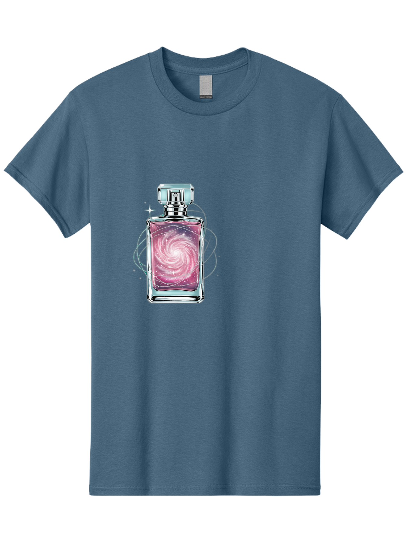 Galaxy-Perfume-Bottle-3 Men'S Graphic Tee, 100% Cotton, Comfortable Casual Summer Wear, Machine Washable, Vintage Camera, Old Camera, Antique Camera, Black Camera, Classic Photography, Photography Equipment, Nostalgic Device, Film Camera, Baj052