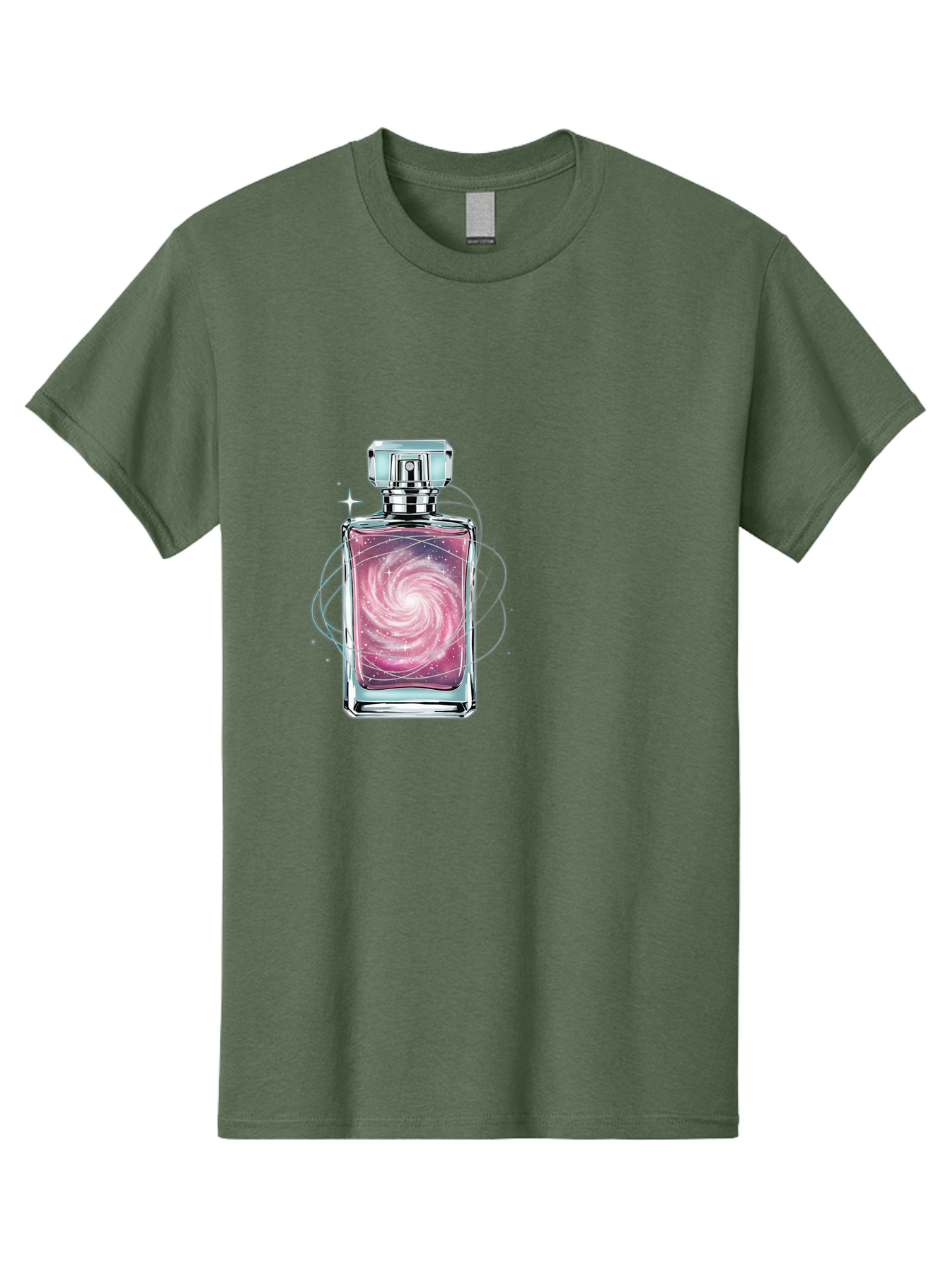 Galaxy-Perfume-Bottle-3 Men'S Graphic Tee, 100% Cotton, Comfortable Casual Summer Wear, Machine Washable, Vintage Camera, Old Camera, Antique Camera, Black Camera, Classic Photography, Photography Equipment, Nostalgic Device, Film Camera, Baj052