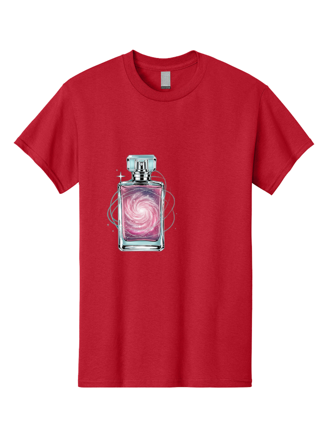 Galaxy-Perfume-Bottle-3 Men'S Graphic Tee, 100% Cotton, Comfortable Casual Summer Wear, Machine Washable, Vintage Camera, Old Camera, Antique Camera, Black Camera, Classic Photography, Photography Equipment, Nostalgic Device, Film Camera, Baj052