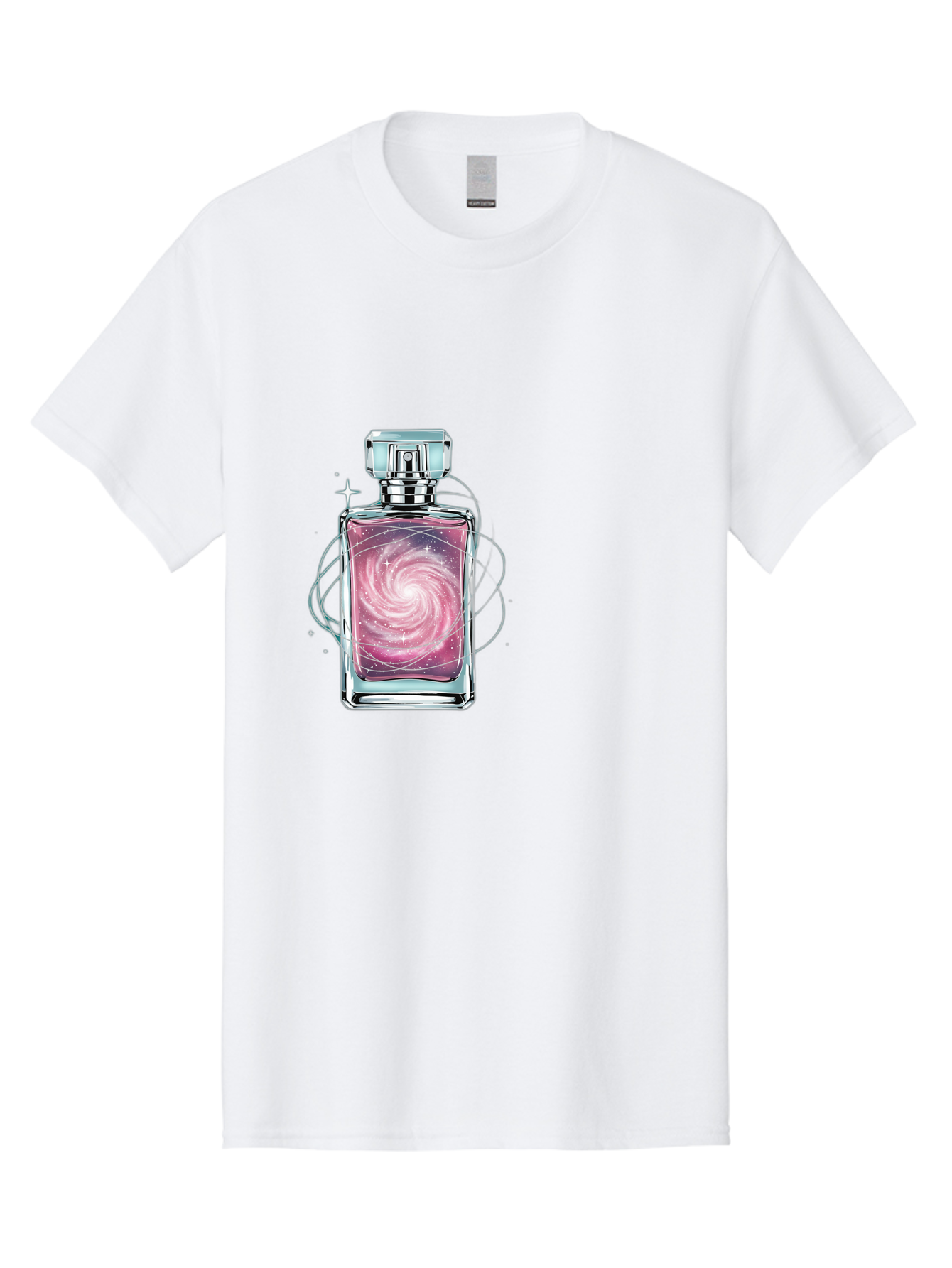 Galaxy-Perfume-Bottle-3 Men'S Graphic Tee, 100% Cotton, Comfortable Casual Summer Wear, Machine Washable, Vintage Camera, Old Camera, Antique Camera, Black Camera, Classic Photography, Photography Equipment, Nostalgic Device, Film Camera, Baj052