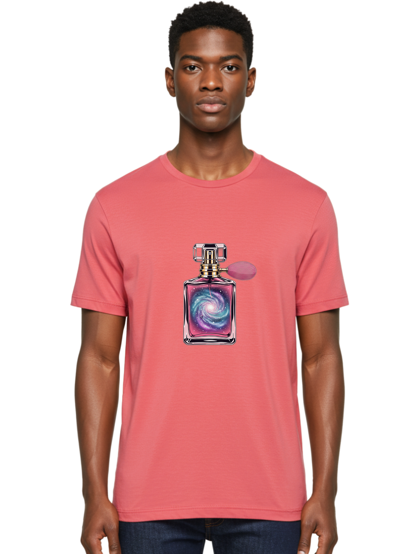 Galaxy-Perfume-Bottle Men'S Graphic Tee, 100% Cotton, Comfortable Casual Summer Wear, Machine Washable, Vintage Camera, Old Camera, Antique Camera, Black Camera, Classic Photography, Photography Equipment, Nostalgic Device, Film Camera, Baj053