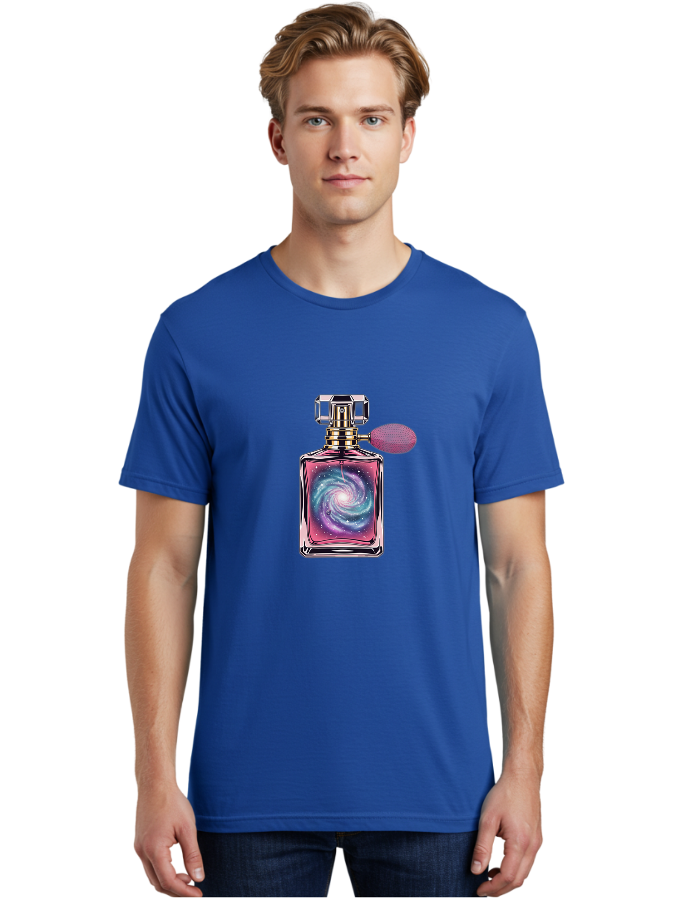 Galaxy-Perfume-Bottle Men'S Graphic Tee, 100% Cotton, Comfortable Casual Summer Wear, Machine Washable, Vintage Camera, Old Camera, Antique Camera, Black Camera, Classic Photography, Photography Equipment, Nostalgic Device, Film Camera, Baj053