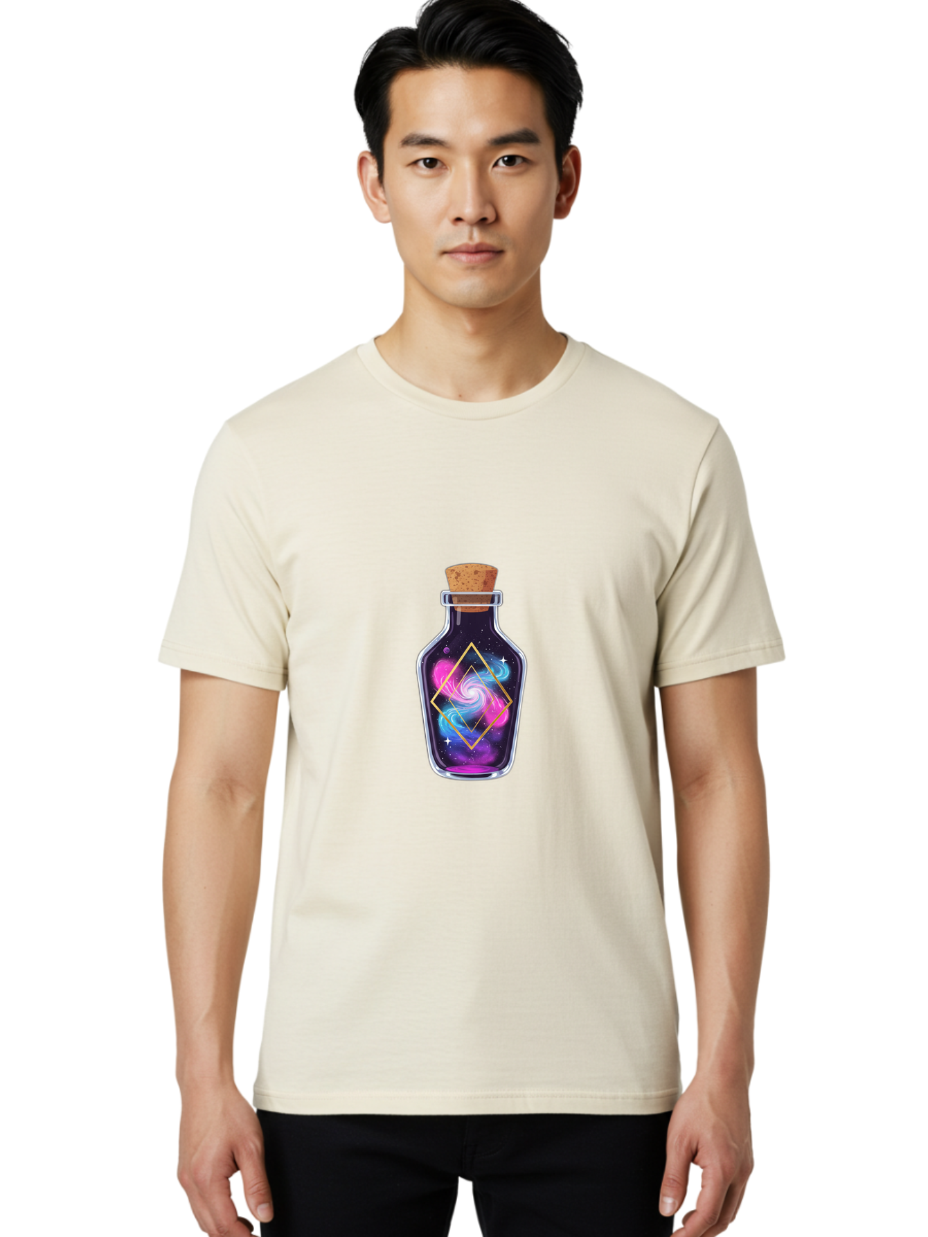 Galaxy-Potion-1 Men'S Graphic Tee, 100% Cotton, Comfortable Casual Summer Wear, Machine Washable, Vintage Camera, Old Camera, Antique Camera, Black Camera, Classic Photography, Photography Equipment, Nostalgic Device, Film Camera, Camera Art Baj055