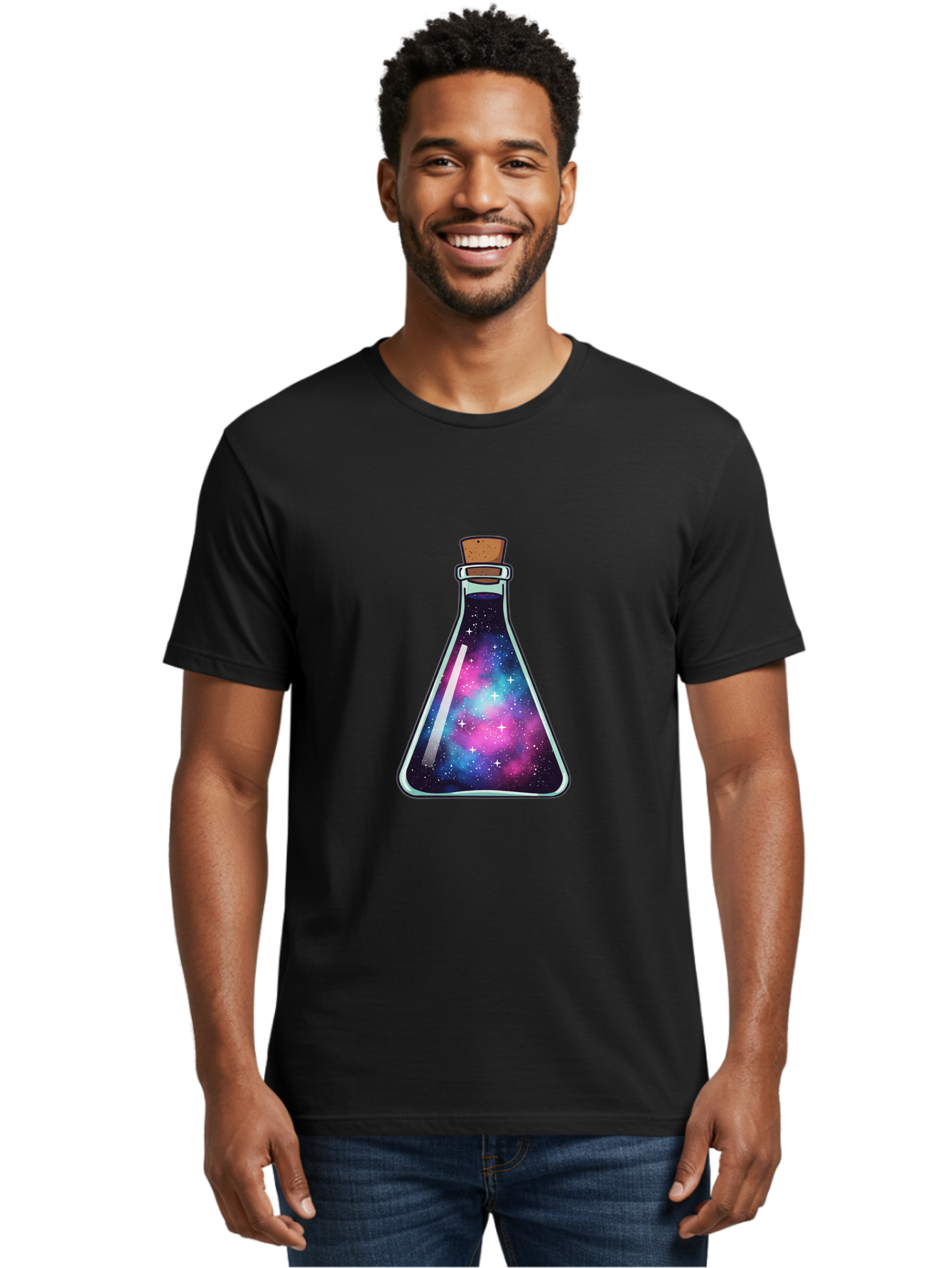 Galaxy-Potion-2 Men'S Graphic Tee, 100% Cotton, Comfortable Casual Summer Wear, Machine Washable, Vintage Camera, Old Camera, Antique Camera, Black Camera, Classic Photography, Photography Equipment, Nostalgic Device, Film Camera, Camera Art Baj056