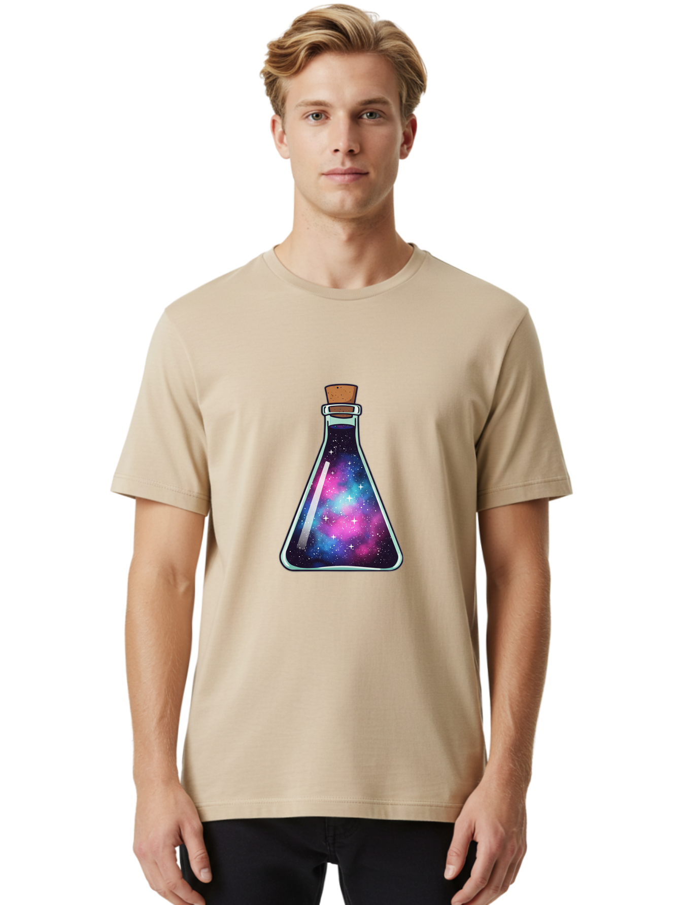 Galaxy-Potion-2 Men'S Graphic Tee, 100% Cotton, Comfortable Casual Summer Wear, Machine Washable, Vintage Camera, Old Camera, Antique Camera, Black Camera, Classic Photography, Photography Equipment, Nostalgic Device, Film Camera, Camera Art Baj056