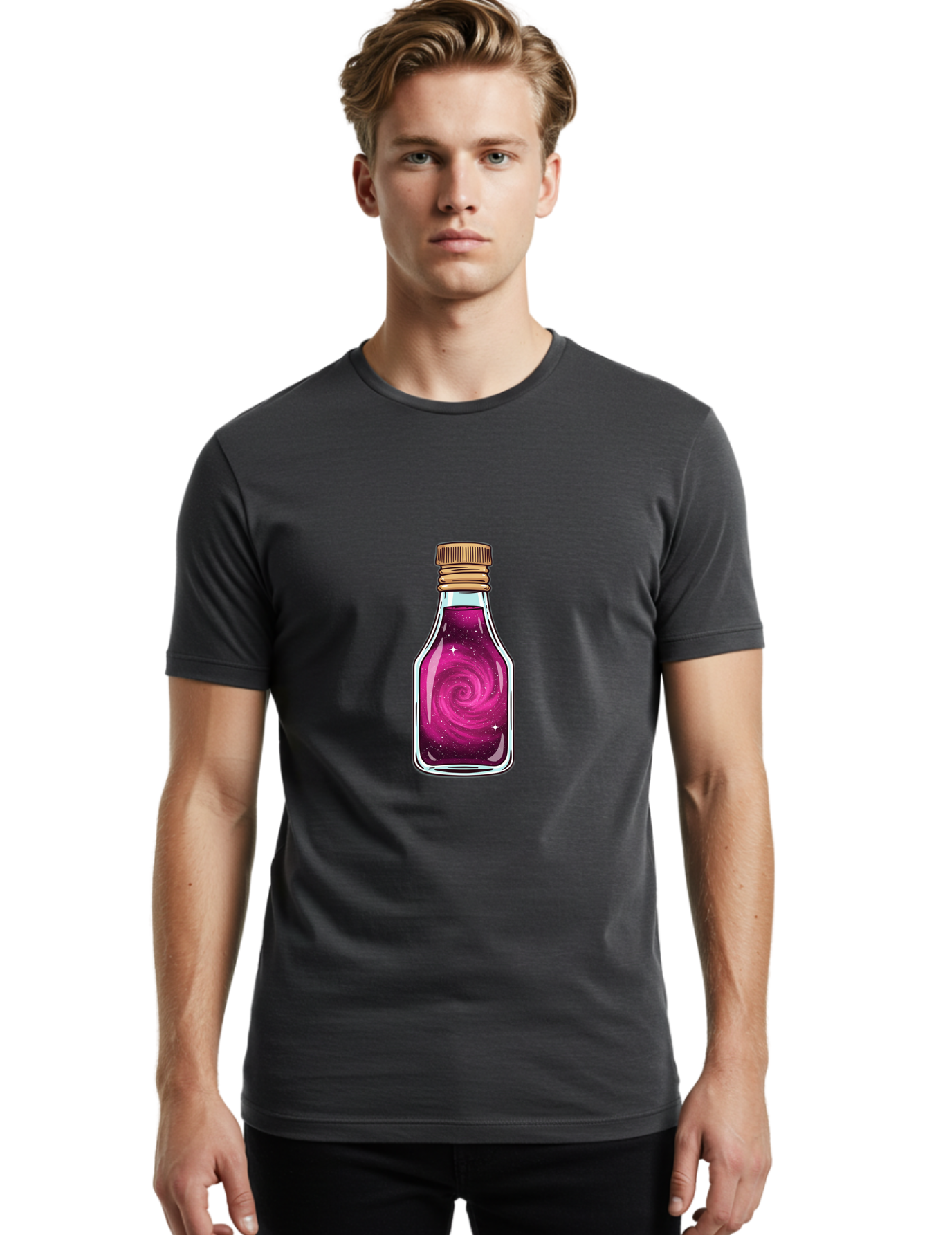 Galaxy-Potion-3 Men'S Graphic Tee, 100% Cotton, Comfortable Casual Summer Wear, Machine Washable, Vintage Camera, Old Camera, Antique Camera, Black Camera, Classic Photography, Photography Equipment, Nostalgic Device, Film Camera, Camera Art Baj057