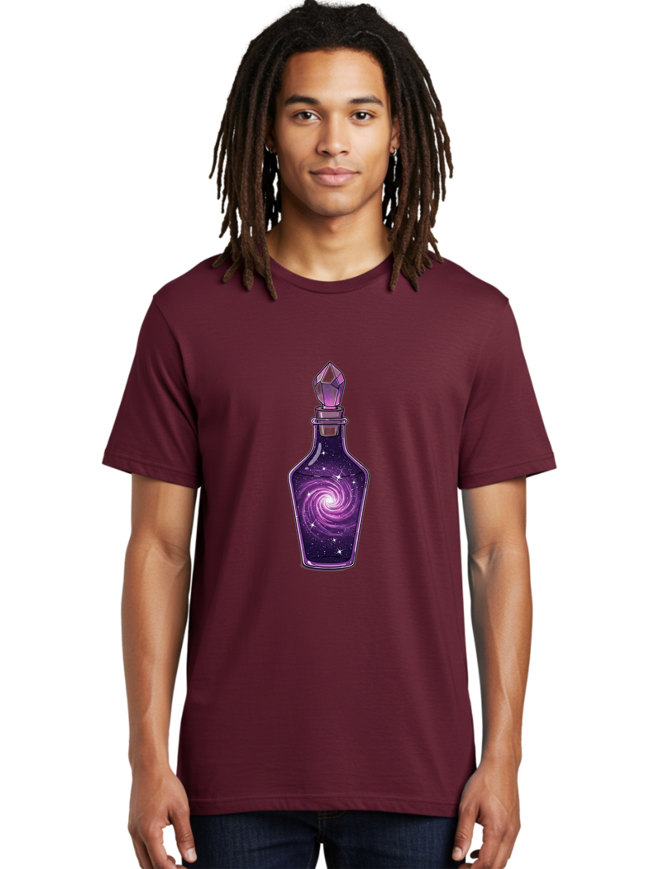Galaxy-Potion-Bottle-2 Men'S Graphic Tee, 100% Cotton, Comfortable Casual Summer Wear, Machine Washable, Vintage Camera, Old Camera, Antique Camera, Black Camera, Classic Photography, Photography Equipment, Nostalgic Device, Film Camera, Baj059