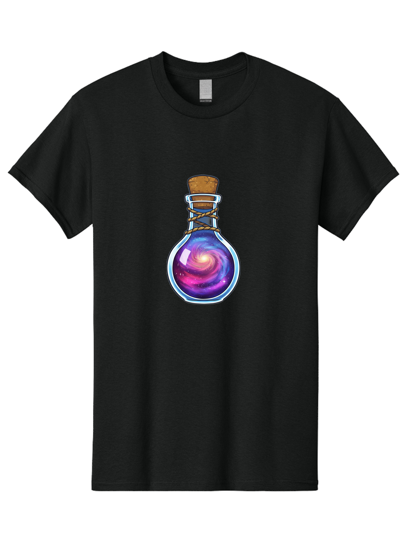 Galaxy-Potion-Bottle-3 Men'S Graphic Tee, 100% Cotton, Comfortable Casual Summer Wear, Machine Washable, Vintage Camera, Old Camera, Antique Camera, Black Camera, Classic Photography, Photography Equipment, Nostalgic Device, Film Camera, Baj060
