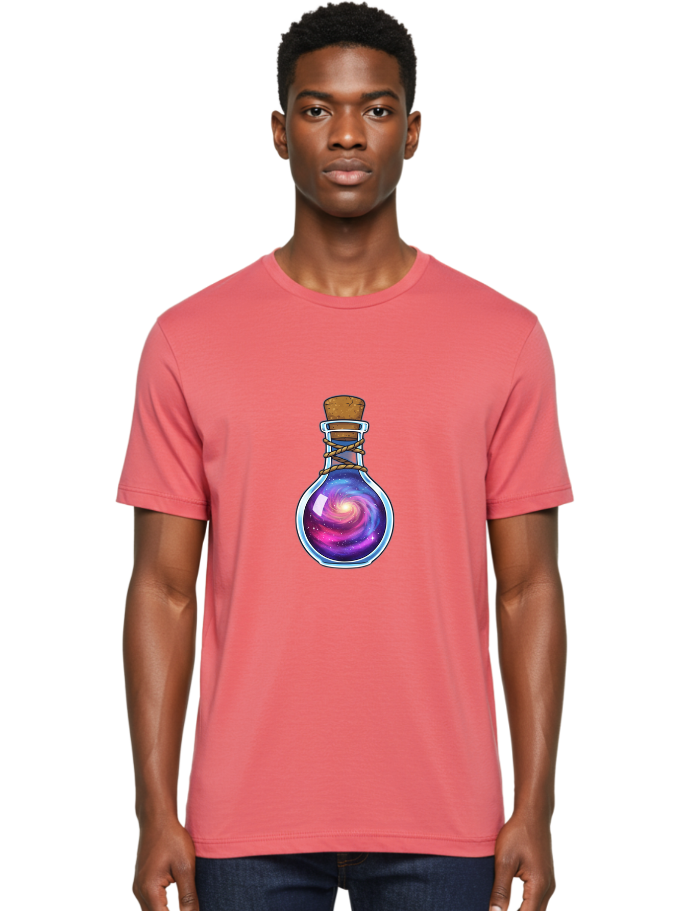 Galaxy-Potion-Bottle-3 Men'S Graphic Tee, 100% Cotton, Comfortable Casual Summer Wear, Machine Washable, Vintage Camera, Old Camera, Antique Camera, Black Camera, Classic Photography, Photography Equipment, Nostalgic Device, Film Camera, Baj060