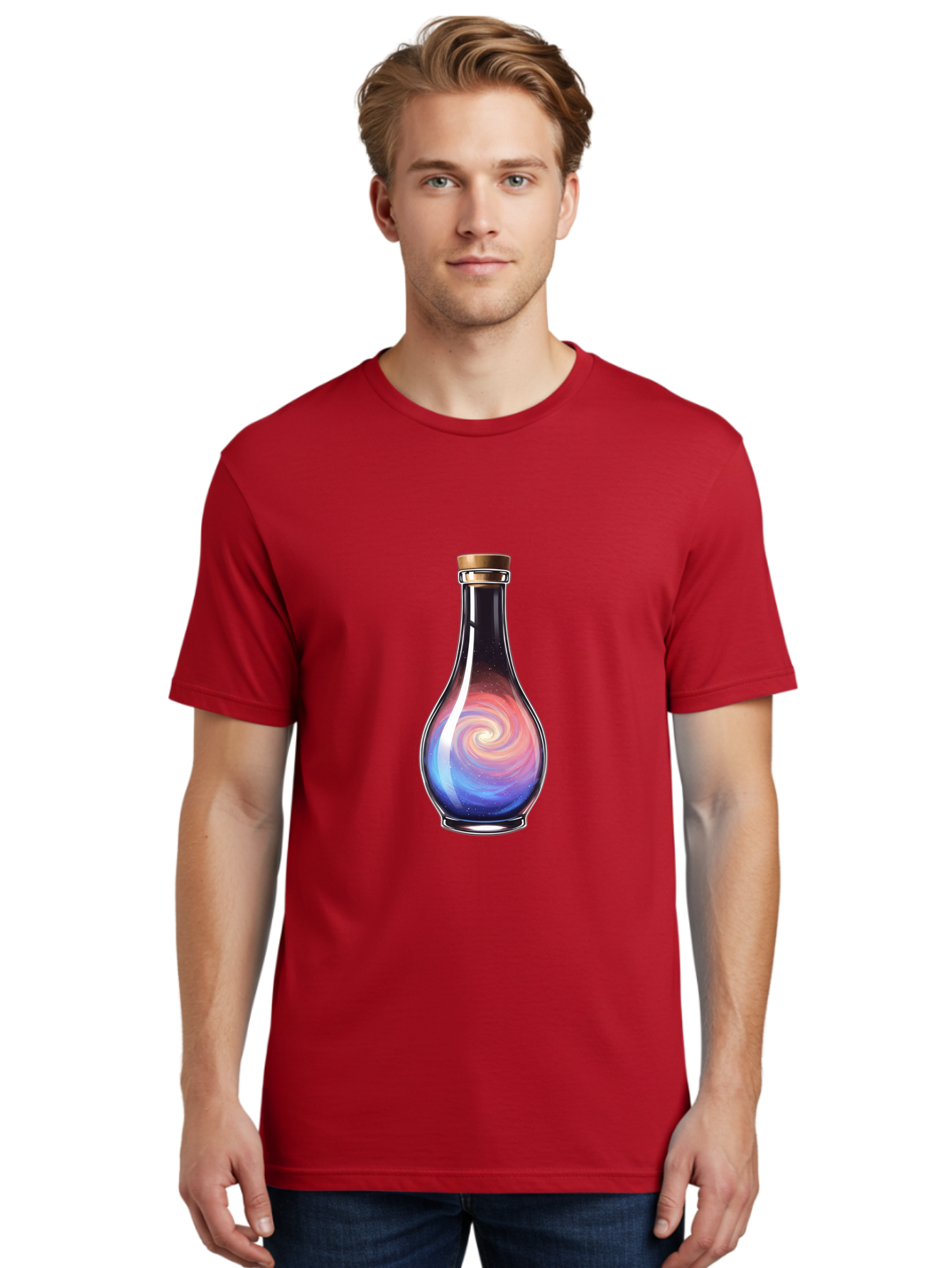 Galaxy-Potion-Bottle Men'S Graphic Tee, 100% Cotton, Comfortable Casual Summer Wear, Machine Washable, Vintage Camera, Old Camera, Antique Camera, Black Camera, Classic Photography, Photography Equipment, Nostalgic Device, Film Camera, Baj061