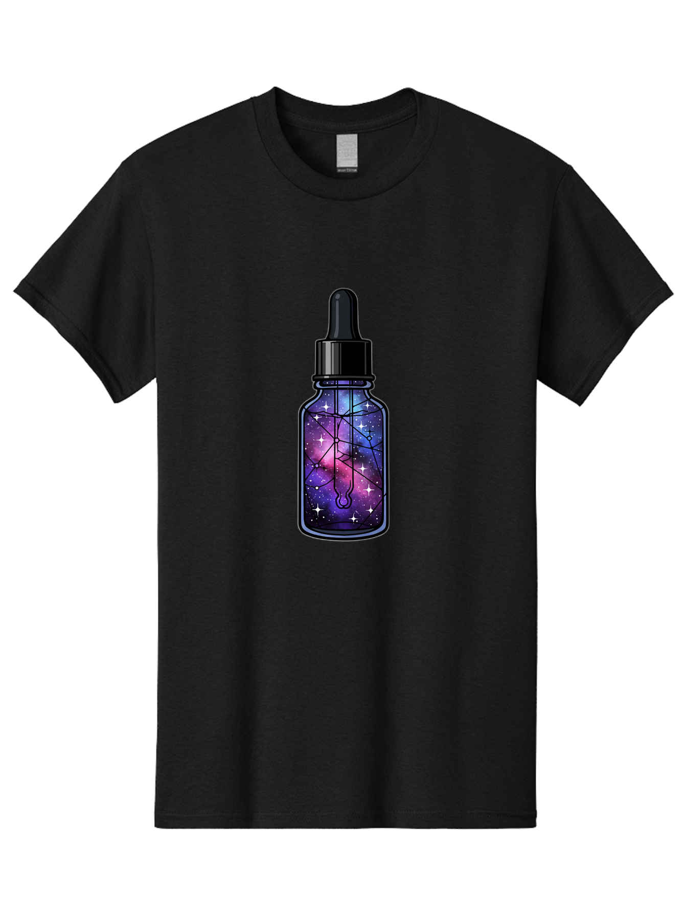 Galaxy-Serum-Bottle Men'S Graphic Tee, 100% Cotton, Comfortable Casual Summer Wear, Machine Washable, Vintage Camera, Old Camera, Antique Camera, Black Camera, Classic Photography, Photography Equipment, Nostalgic Device, Film Camera, Baj063