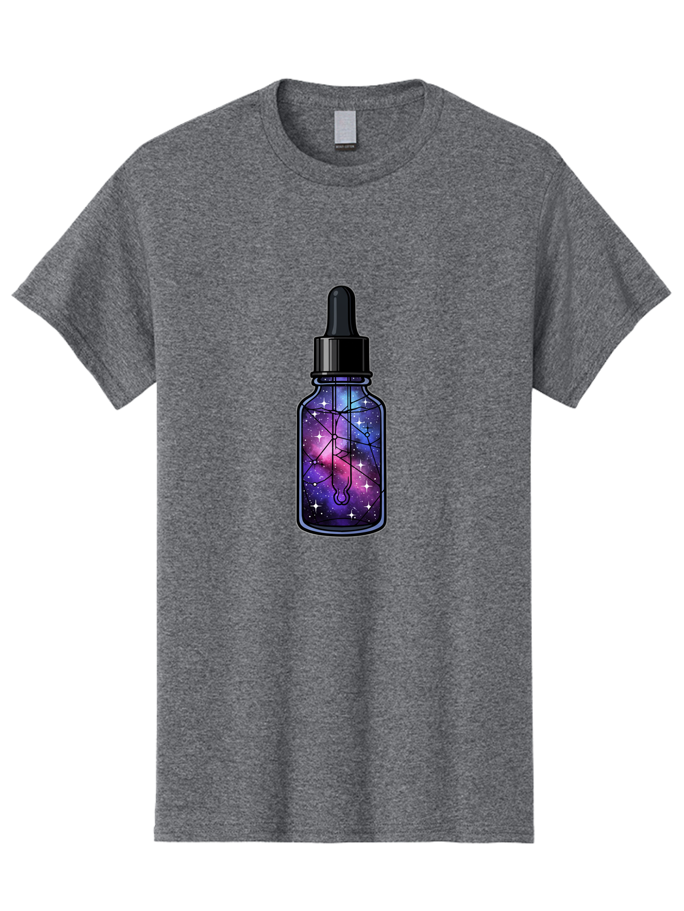 Galaxy-Serum-Bottle Men'S Graphic Tee, 100% Cotton, Comfortable Casual Summer Wear, Machine Washable, Vintage Camera, Old Camera, Antique Camera, Black Camera, Classic Photography, Photography Equipment, Nostalgic Device, Film Camera, Baj063