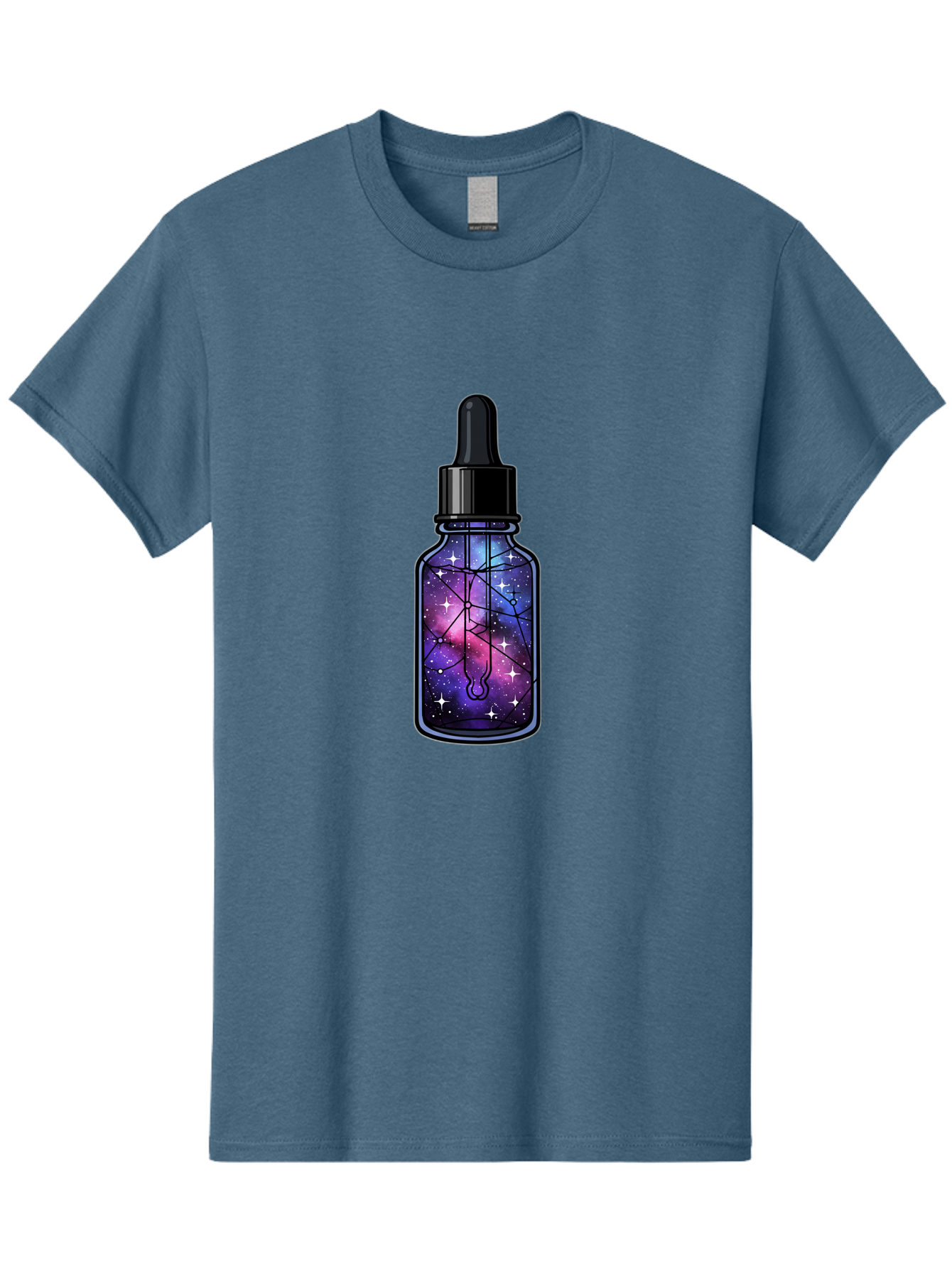 Galaxy-Serum-Bottle Men'S Graphic Tee, 100% Cotton, Comfortable Casual Summer Wear, Machine Washable, Vintage Camera, Old Camera, Antique Camera, Black Camera, Classic Photography, Photography Equipment, Nostalgic Device, Film Camera, Baj063