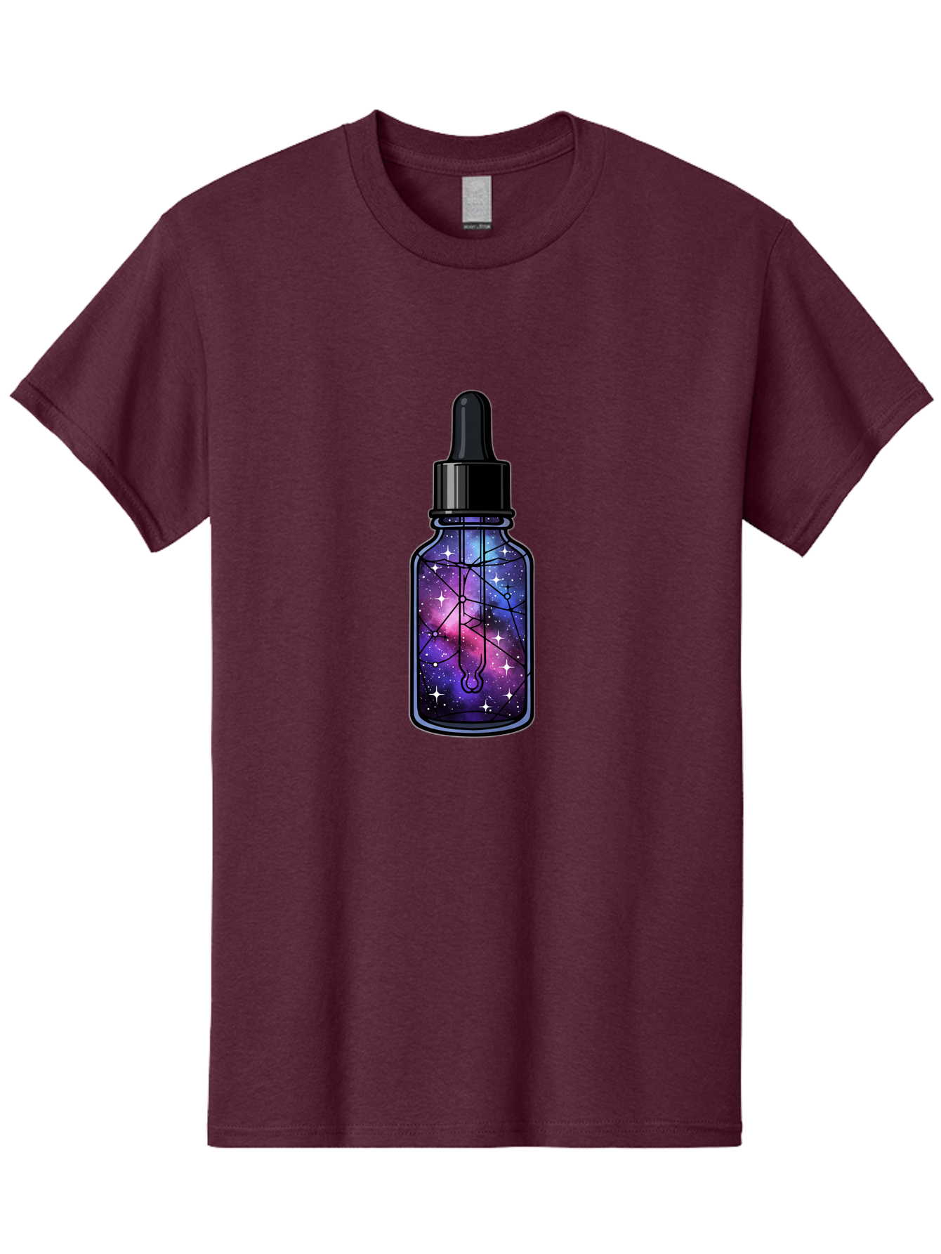 Galaxy-Serum-Bottle Men'S Graphic Tee, 100% Cotton, Comfortable Casual Summer Wear, Machine Washable, Vintage Camera, Old Camera, Antique Camera, Black Camera, Classic Photography, Photography Equipment, Nostalgic Device, Film Camera, Baj063