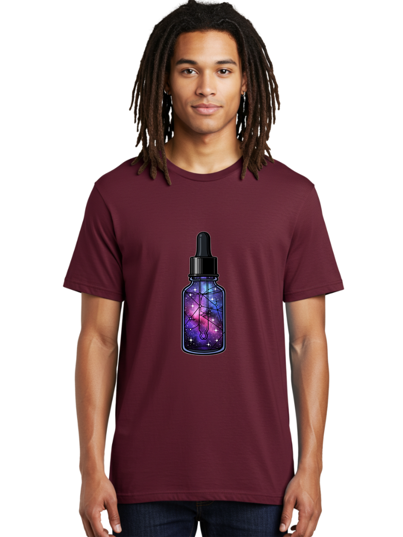 Galaxy-Serum-Bottle Men'S Graphic Tee, 100% Cotton, Comfortable Casual Summer Wear, Machine Washable, Vintage Camera, Old Camera, Antique Camera, Black Camera, Classic Photography, Photography Equipment, Nostalgic Device, Film Camera, Baj063