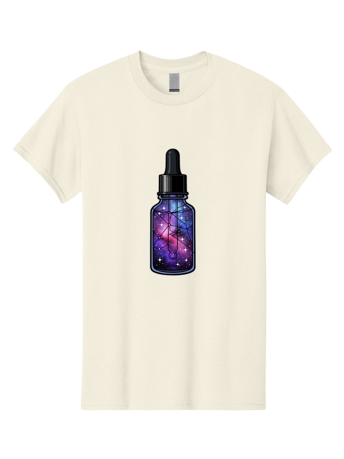 Galaxy-Serum-Bottle Men'S Graphic Tee, 100% Cotton, Comfortable Casual Summer Wear, Machine Washable, Vintage Camera, Old Camera, Antique Camera, Black Camera, Classic Photography, Photography Equipment, Nostalgic Device, Film Camera, Baj063