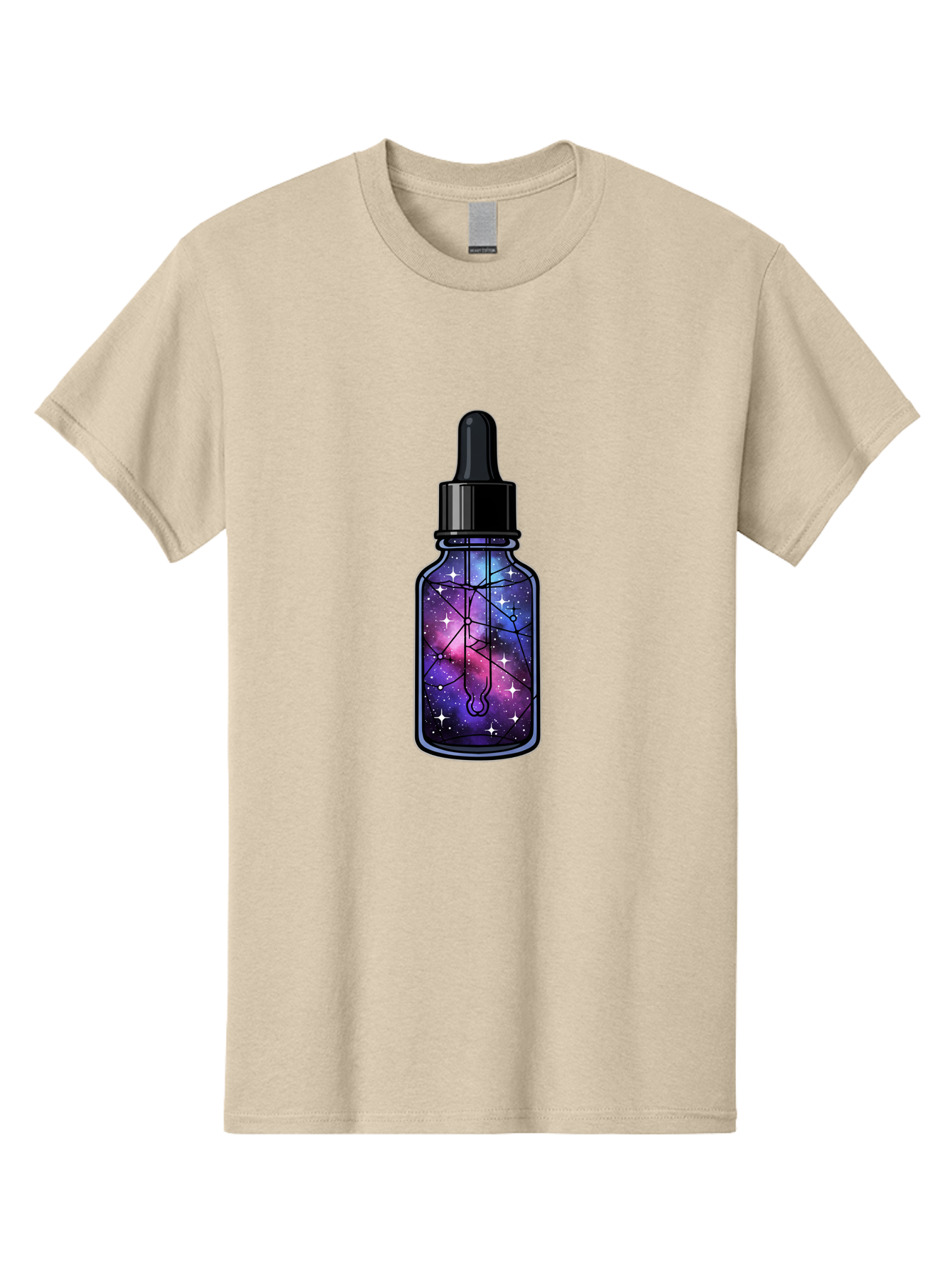 Galaxy-Serum-Bottle Men'S Graphic Tee, 100% Cotton, Comfortable Casual Summer Wear, Machine Washable, Vintage Camera, Old Camera, Antique Camera, Black Camera, Classic Photography, Photography Equipment, Nostalgic Device, Film Camera, Baj063