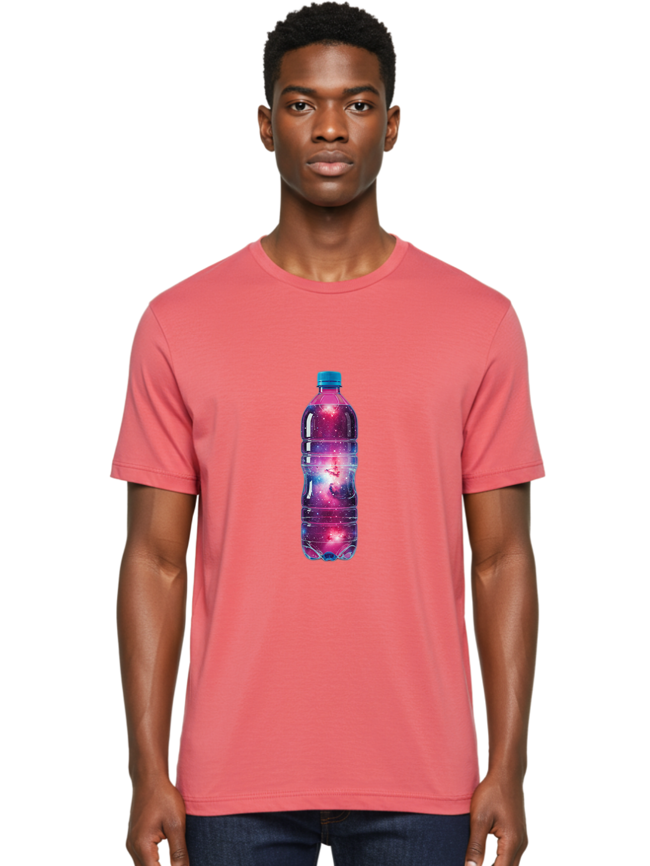 Galaxy-Water-Bottle Men'S Graphic Tee, 100% Cotton, Comfortable Casual Summer Wear, Machine Washable, Vintage Camera, Old Camera, Antique Camera, Black Camera, Classic Photography, Photography Equipment, Nostalgic Device, Film Camera, Baj064