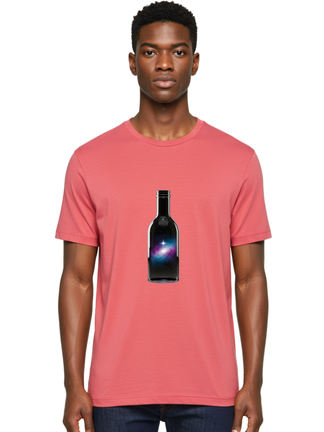 Galaxy-Wine-Bottle Men'S Graphic Tee, 100% Cotton, Comfortable Casual Summer Wear, Machine Washable, Vintage Camera, Old Camera, Antique Camera, Black Camera, Classic Photography, Photography Equipment, Nostalgic Device, Film Camera, Baj065