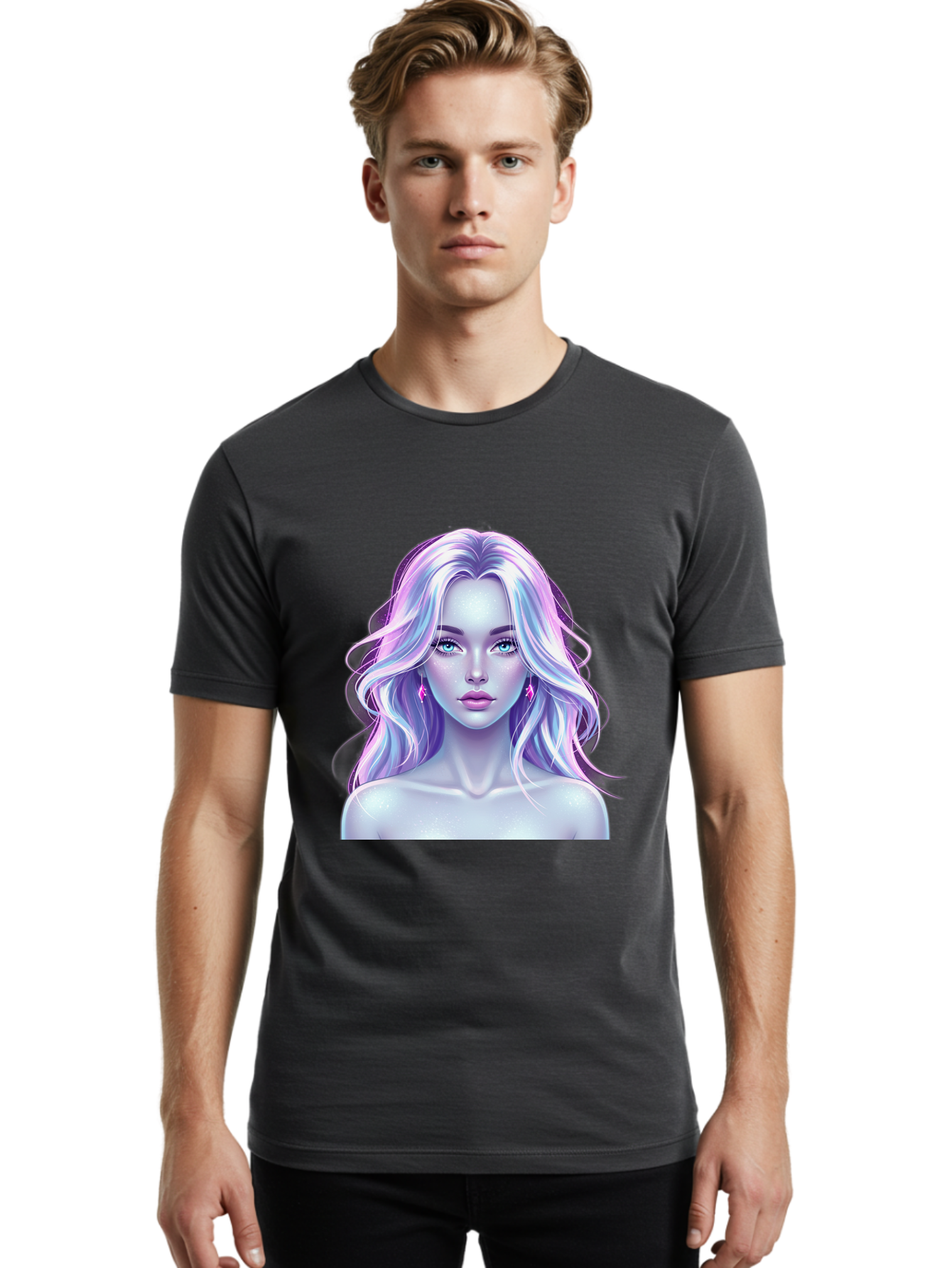 Girl-With-Pastel-Hair Men'S Graphic Tee, 100% Cotton, Comfortable Casual Summer Wear, Machine Washable, Vintage Camera, Old Camera, Antique Camera, Black Camera, Classic Photography, Photography Equipment, Nostalgic Device, Film Camera, Baj068