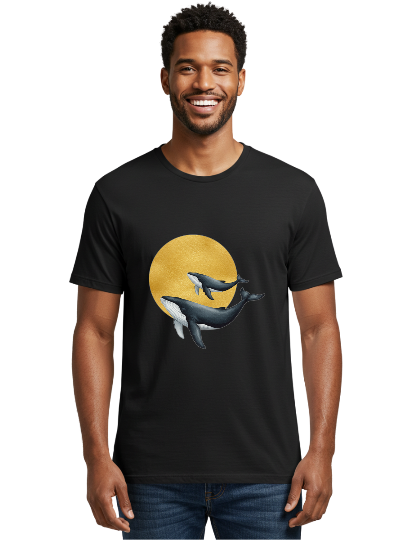 Gold-Moon-Whales Men'S Graphic Tee, 100% Cotton, Comfortable Casual Summer Wear, Machine Washable, Vintage Camera, Old Camera, Antique Camera, Black Camera, Classic Photography, Photography Equipment, Nostalgic Device, Film Camera, Camera Art Baj069