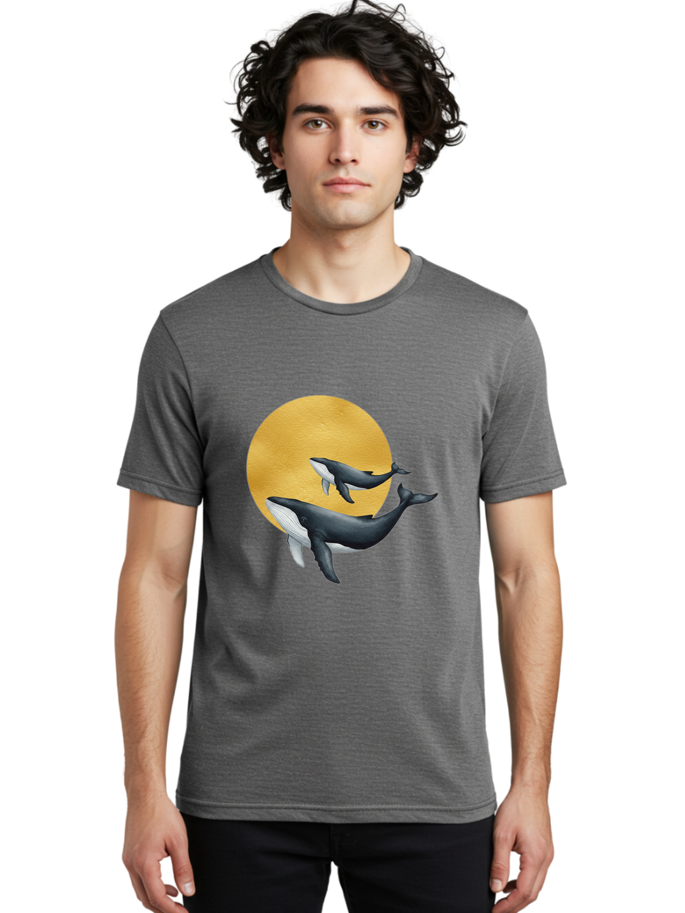 Gold-Moon-Whales Men'S Graphic Tee, 100% Cotton, Comfortable Casual Summer Wear, Machine Washable, Vintage Camera, Old Camera, Antique Camera, Black Camera, Classic Photography, Photography Equipment, Nostalgic Device, Film Camera, Camera Art Baj069