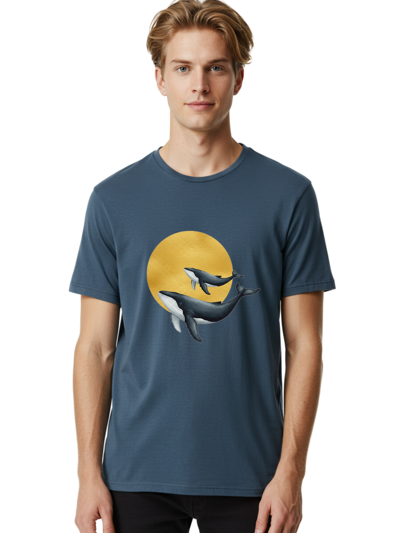 Gold-Moon-Whales Men'S Graphic Tee, 100% Cotton, Comfortable Casual Summer Wear, Machine Washable, Vintage Camera, Old Camera, Antique Camera, Black Camera, Classic Photography, Photography Equipment, Nostalgic Device, Film Camera, Camera Art Baj069