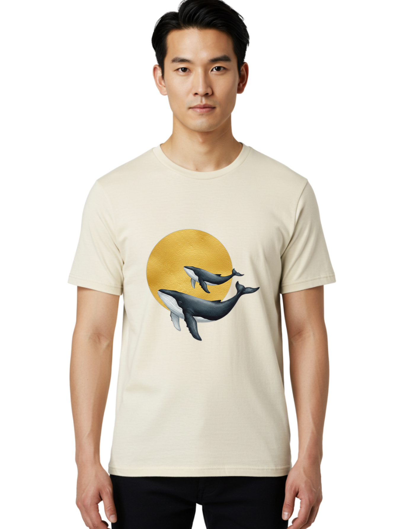 Gold-Moon-Whales Men'S Graphic Tee, 100% Cotton, Comfortable Casual Summer Wear, Machine Washable, Vintage Camera, Old Camera, Antique Camera, Black Camera, Classic Photography, Photography Equipment, Nostalgic Device, Film Camera, Camera Art Baj069