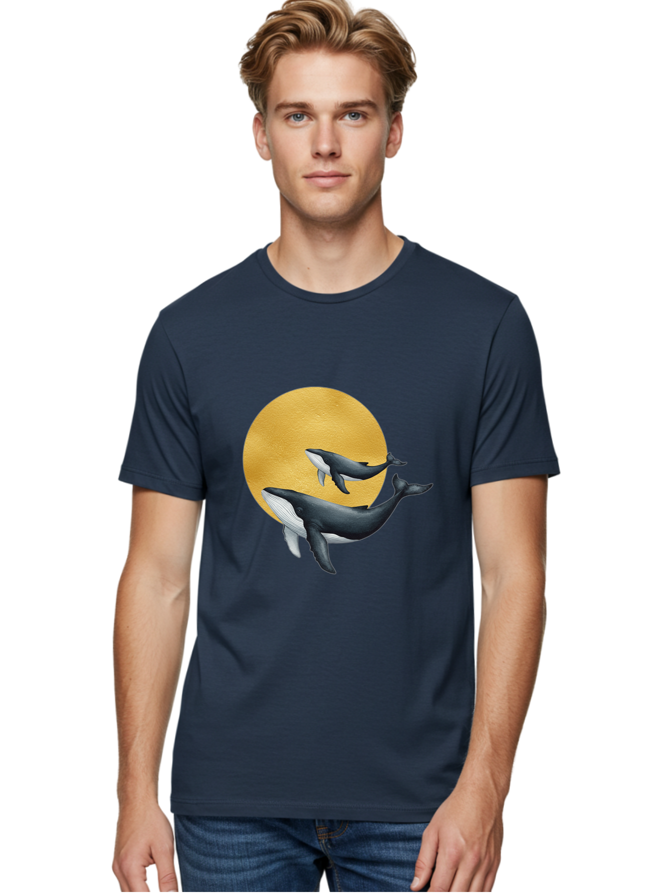 Gold-Moon-Whales Men'S Graphic Tee, 100% Cotton, Comfortable Casual Summer Wear, Machine Washable, Vintage Camera, Old Camera, Antique Camera, Black Camera, Classic Photography, Photography Equipment, Nostalgic Device, Film Camera, Camera Art Baj069