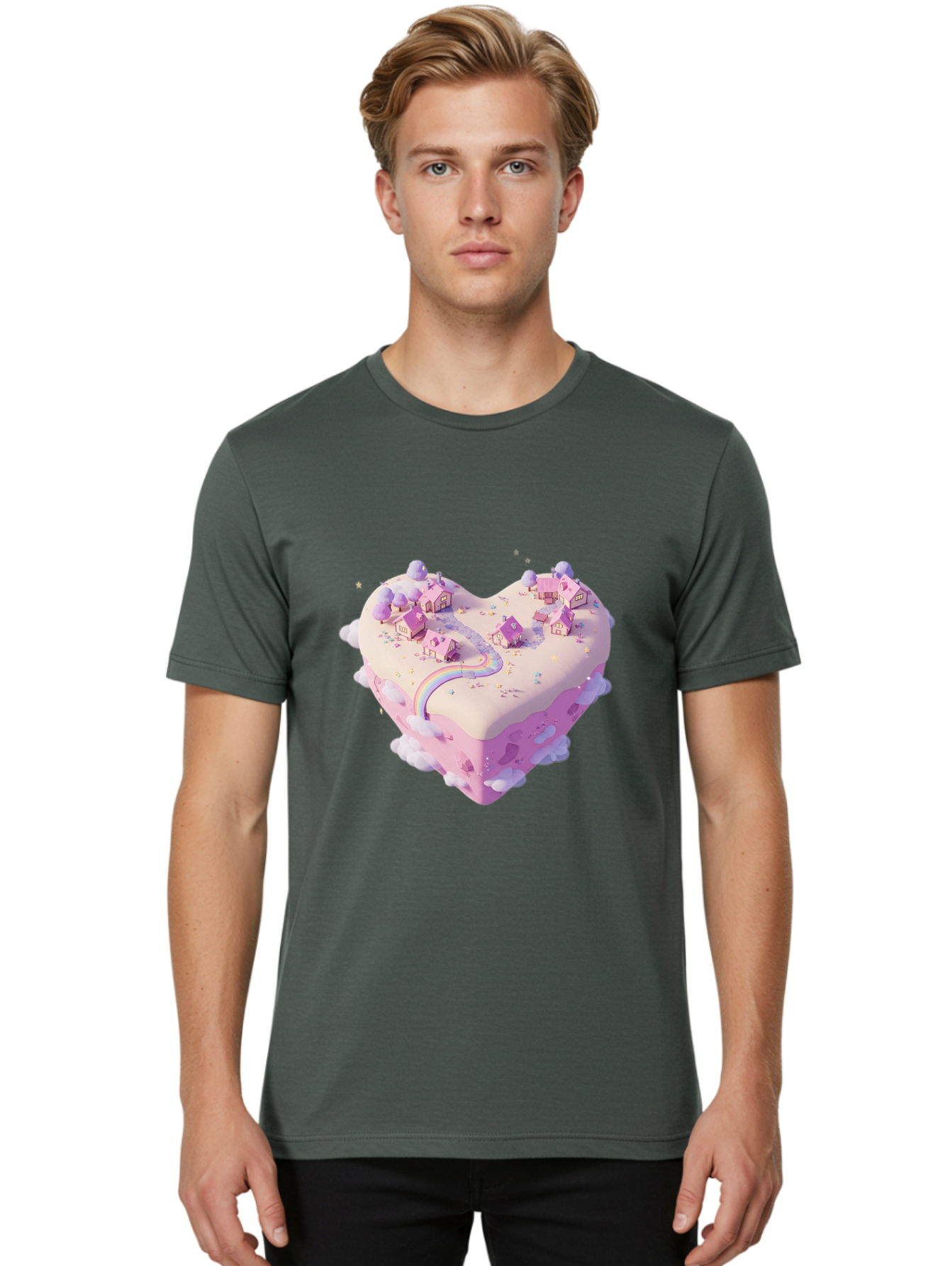 Heart-Shaped-Land Men'S Graphic Tee, 100% Cotton, Comfortable Casual Summer Wear, Machine Washable, Vintage Camera, Old Camera, Antique Camera, Black Camera, Classic Photography, Photography Equipment, Nostalgic Device, Film Camera, Camera Art Baj074