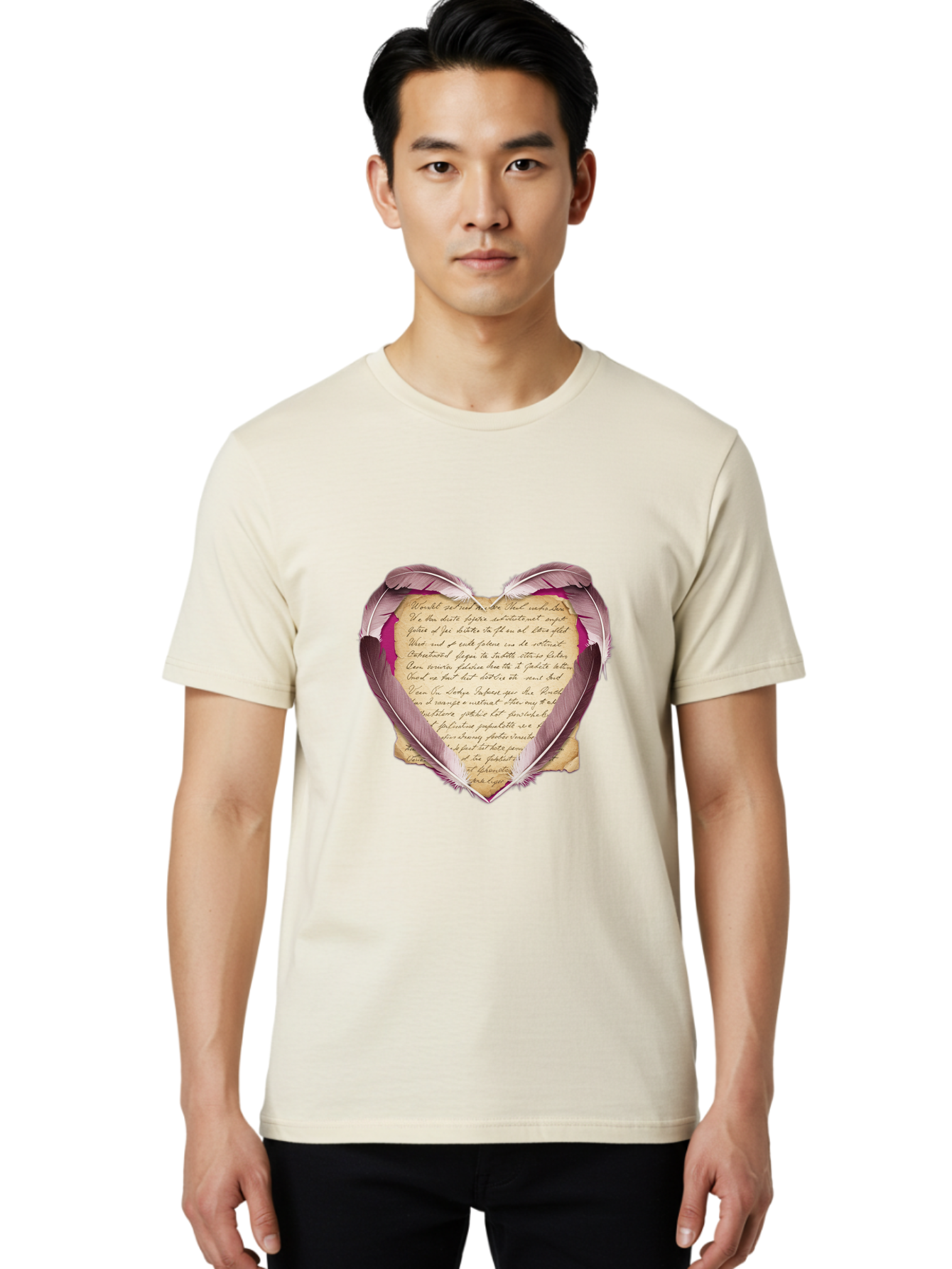 Heart-Shaped-Letter Men'S Graphic Tee, 100% Cotton, Comfortable Casual Summer Wear, Machine Washable, Vintage Camera, Old Camera, Antique Camera, Black Camera, Classic Photography, Photography Equipment, Nostalgic Device, Film Camera, Baj075