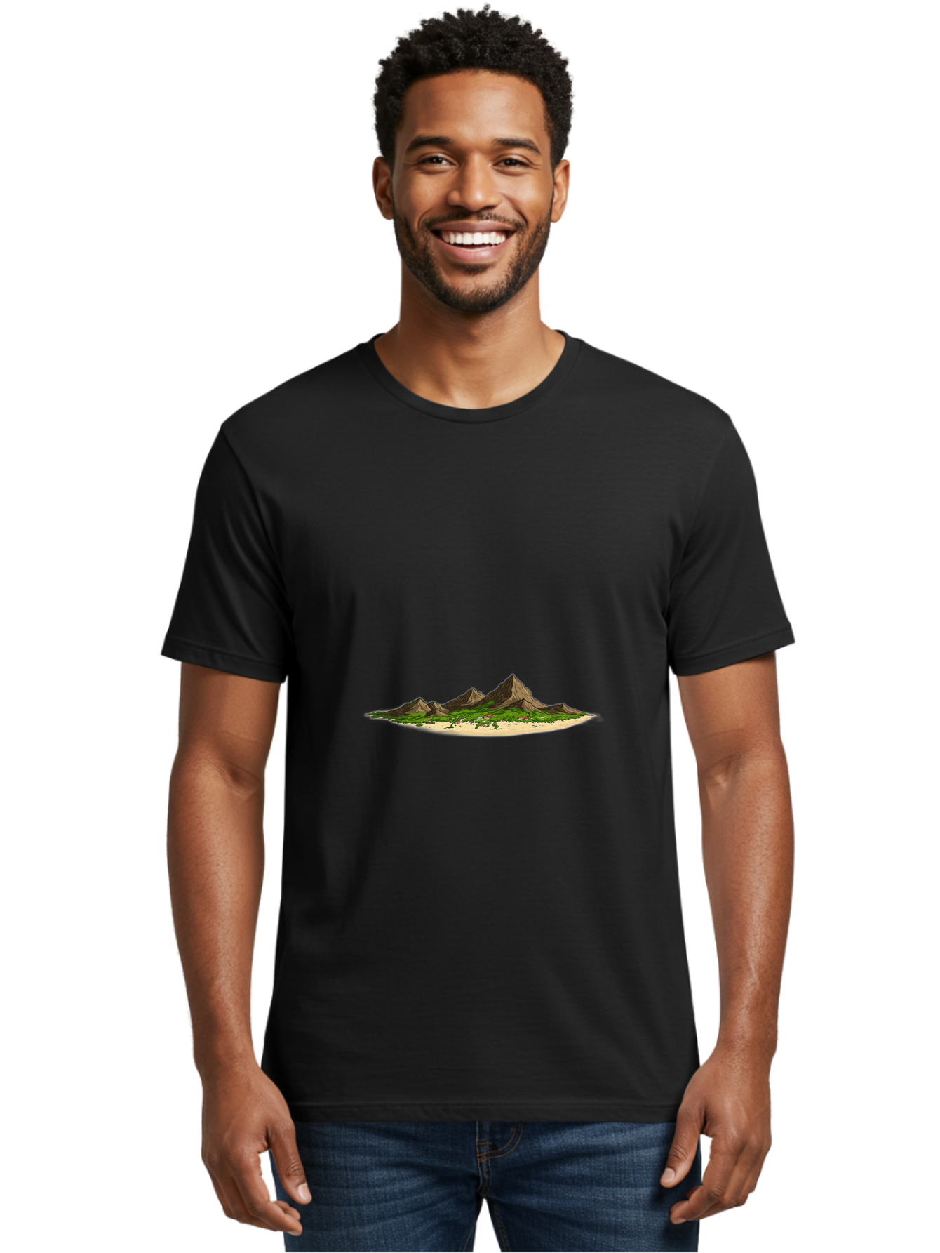 Island Men'S Graphic Tee, 100% Cotton, Comfortable Casual Summer Wear, Machine Washable, Vintage Camera, Old Camera, Antique Camera, Black Camera, Classic Photography, Photography Equipment, Nostalgic Device, Film Camera, Camera Art Baj080