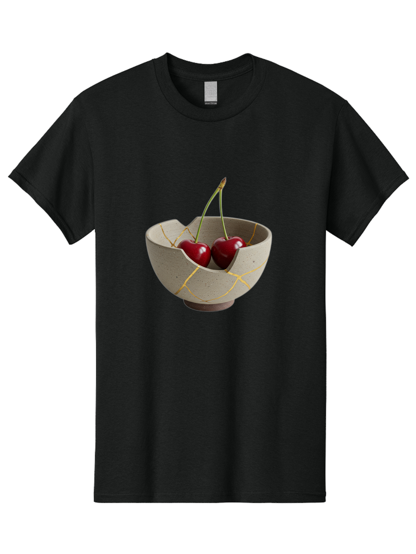 Kintsugi-Bowl-Cherries Men'S Graphic Tee, 100% Cotton, Comfortable Casual Summer Wear, Machine Washable, Vintage Camera, Old Camera, Antique Camera, Black Camera, Classic Photography, Photography Equipment, Nostalgic Device, Film Camera, Baj082