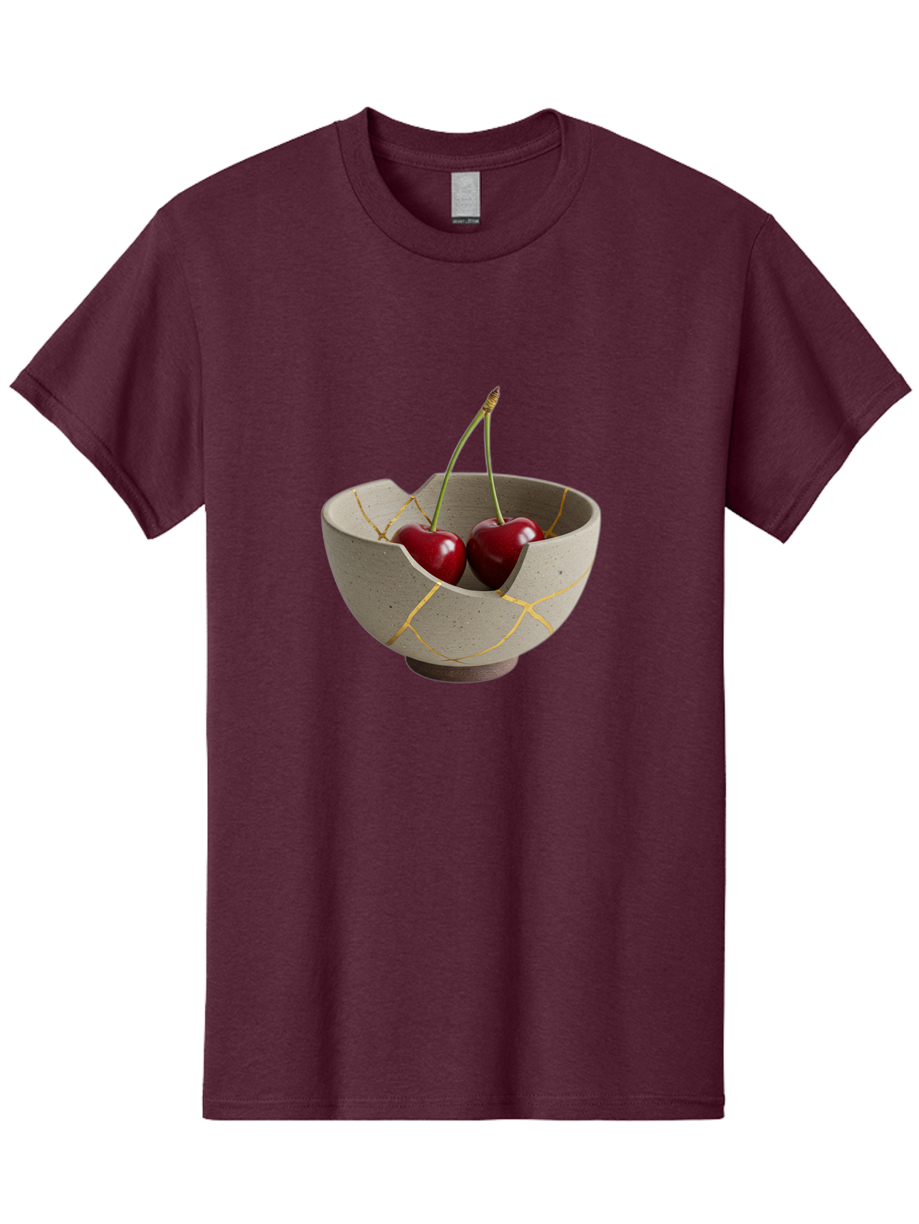 Kintsugi-Bowl-Cherries Men'S Graphic Tee, 100% Cotton, Comfortable Casual Summer Wear, Machine Washable, Vintage Camera, Old Camera, Antique Camera, Black Camera, Classic Photography, Photography Equipment, Nostalgic Device, Film Camera, Baj082