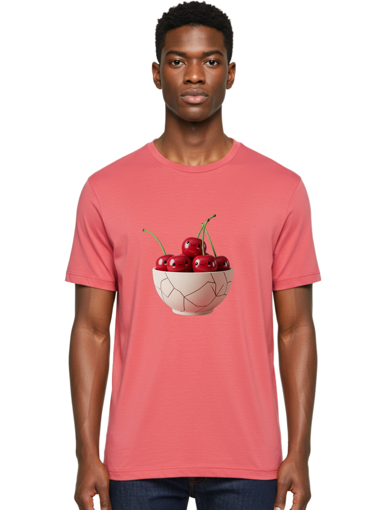 Kintsugi-Bowl-Of-Cherries Men'S Graphic Tee, 100% Cotton, Comfortable Casual Summer Wear, Machine Washable, Vintage Camera, Old Camera, Antique Camera, Black Camera, Classic Photography, Photography Equipment, Nostalgic Device, Film Camera, Baj083