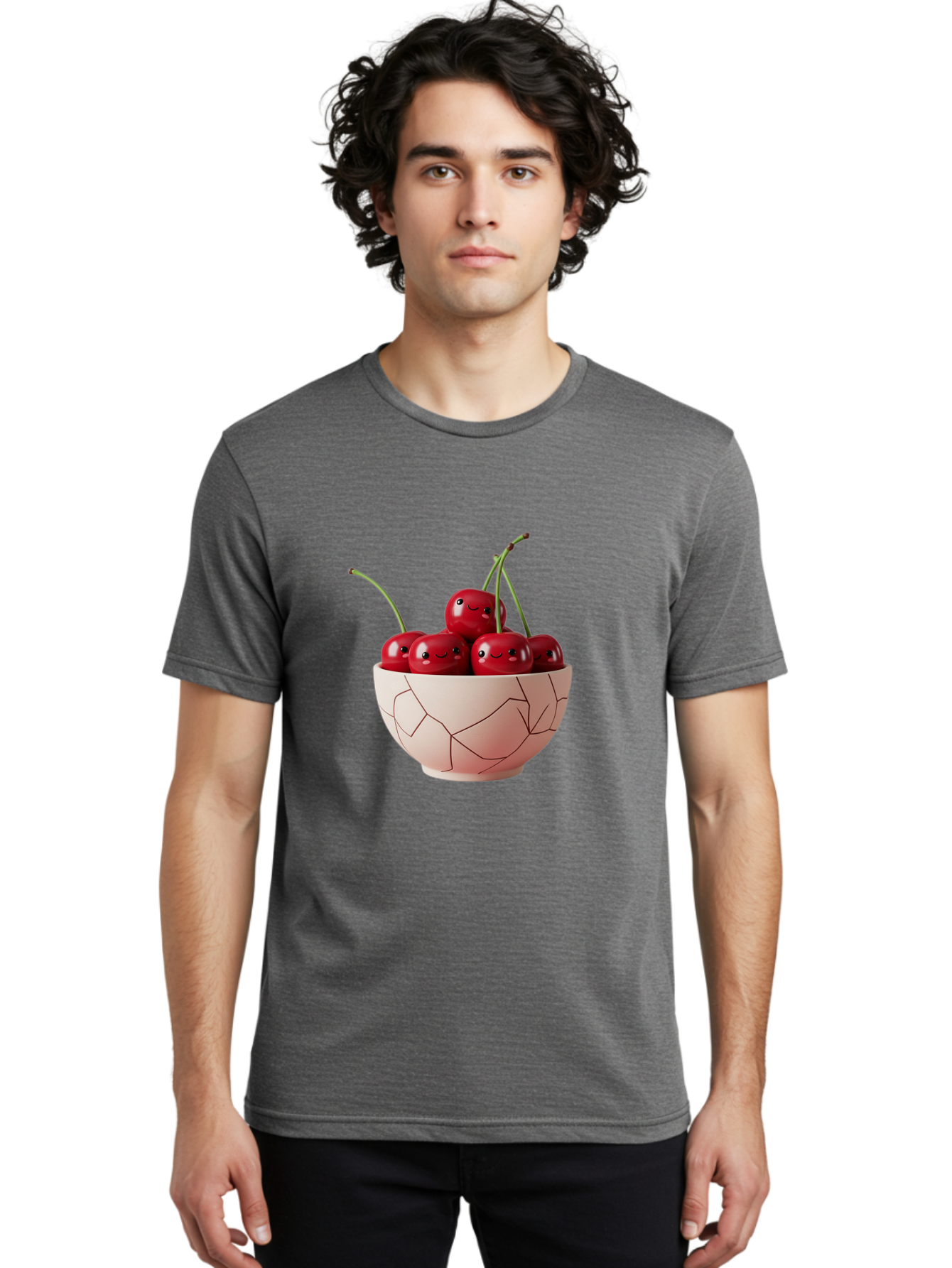 Kintsugi-Bowl-Of-Cherries Men'S Graphic Tee, 100% Cotton, Comfortable Casual Summer Wear, Machine Washable, Vintage Camera, Old Camera, Antique Camera, Black Camera, Classic Photography, Photography Equipment, Nostalgic Device, Film Camera, Baj083