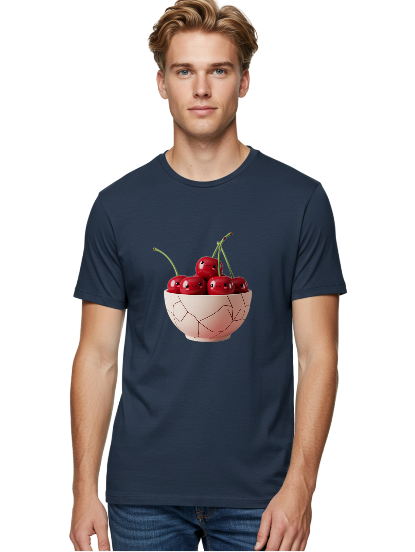 Kintsugi-Bowl-Of-Cherries Men'S Graphic Tee, 100% Cotton, Comfortable Casual Summer Wear, Machine Washable, Vintage Camera, Old Camera, Antique Camera, Black Camera, Classic Photography, Photography Equipment, Nostalgic Device, Film Camera, Baj083