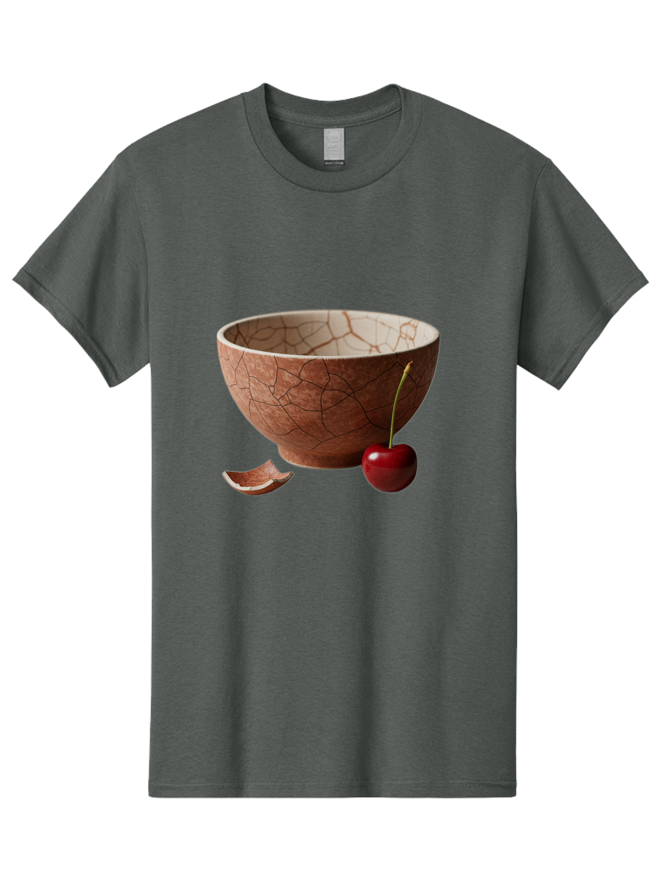 Kintsugi-Bowl-With-Cherry Men'S Graphic Tee, 100% Cotton, Comfortable Casual Summer Wear, Machine Washable, Vintage Camera, Old Camera, Antique Camera, Black Camera, Classic Photography, Photography Equipment, Nostalgic Device, Film Camera, Baj084