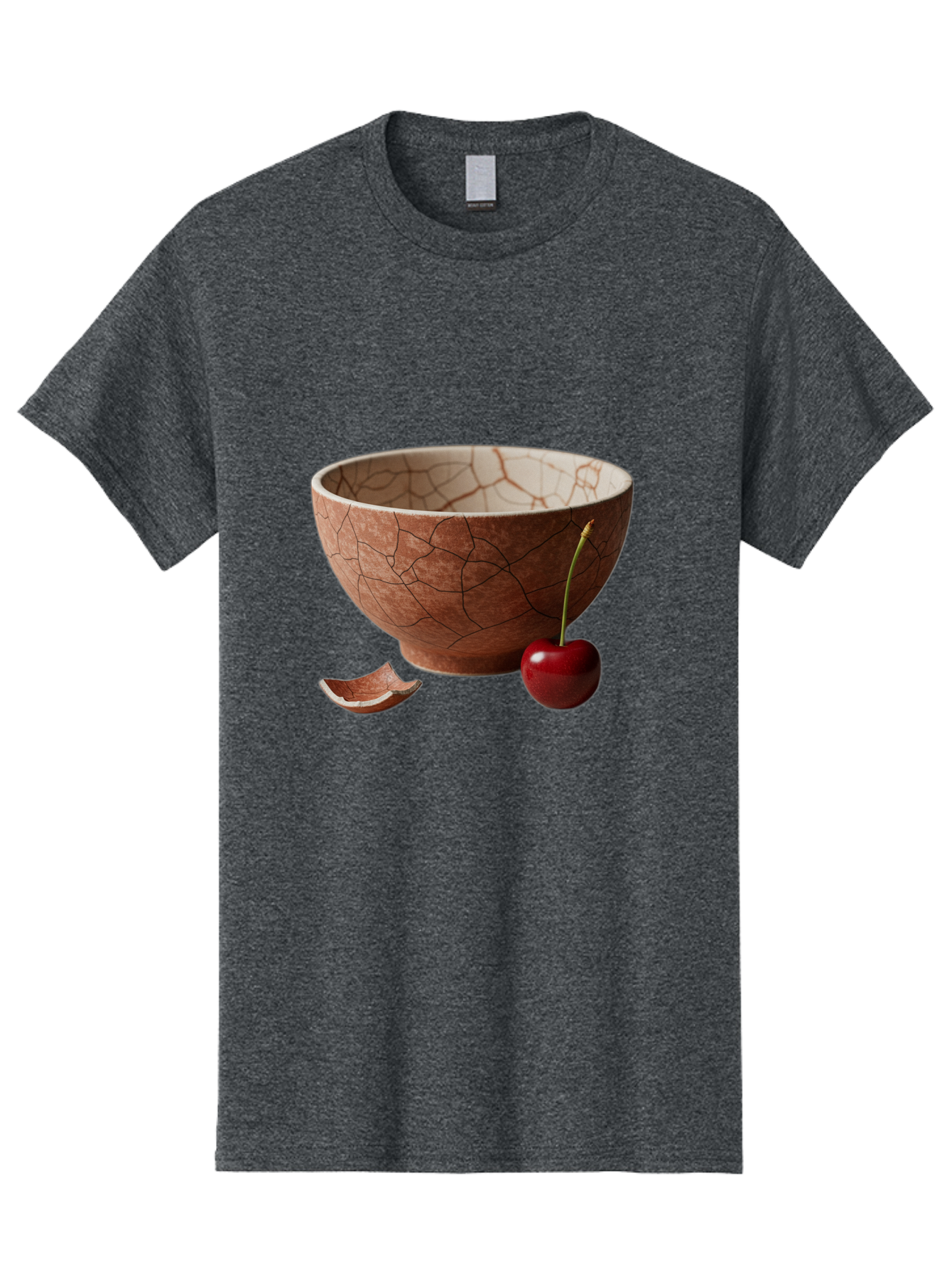 Kintsugi-Bowl-With-Cherry Men'S Graphic Tee, 100% Cotton, Comfortable Casual Summer Wear, Machine Washable, Vintage Camera, Old Camera, Antique Camera, Black Camera, Classic Photography, Photography Equipment, Nostalgic Device, Film Camera, Baj084
