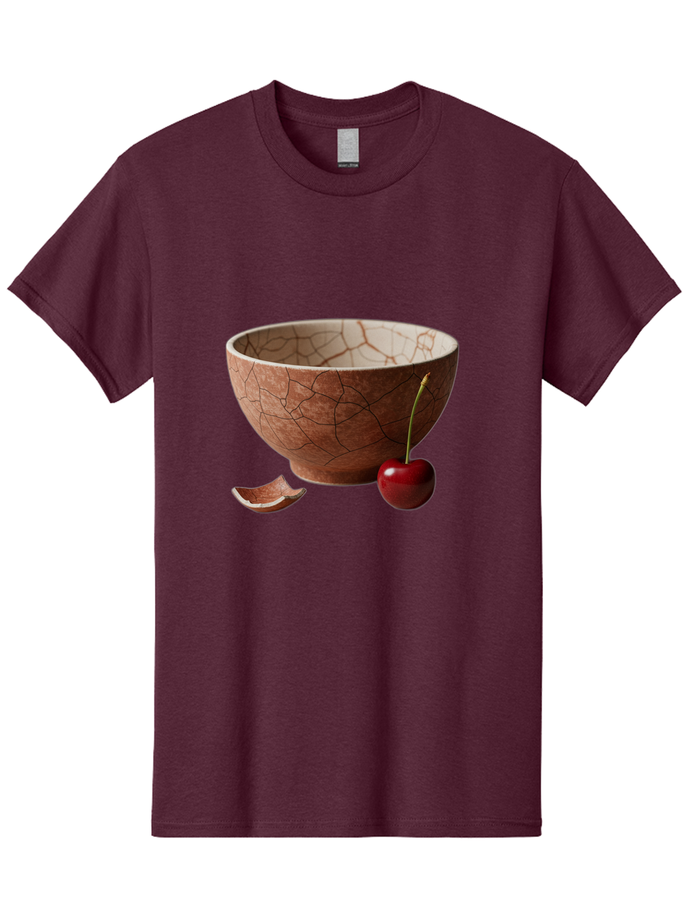 Kintsugi-Bowl-With-Cherry Men'S Graphic Tee, 100% Cotton, Comfortable Casual Summer Wear, Machine Washable, Vintage Camera, Old Camera, Antique Camera, Black Camera, Classic Photography, Photography Equipment, Nostalgic Device, Film Camera, Baj084