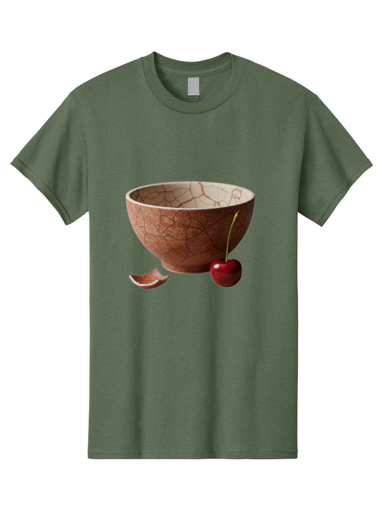 Kintsugi-Bowl-With-Cherry Men'S Graphic Tee, 100% Cotton, Comfortable Casual Summer Wear, Machine Washable, Vintage Camera, Old Camera, Antique Camera, Black Camera, Classic Photography, Photography Equipment, Nostalgic Device, Film Camera, Baj084