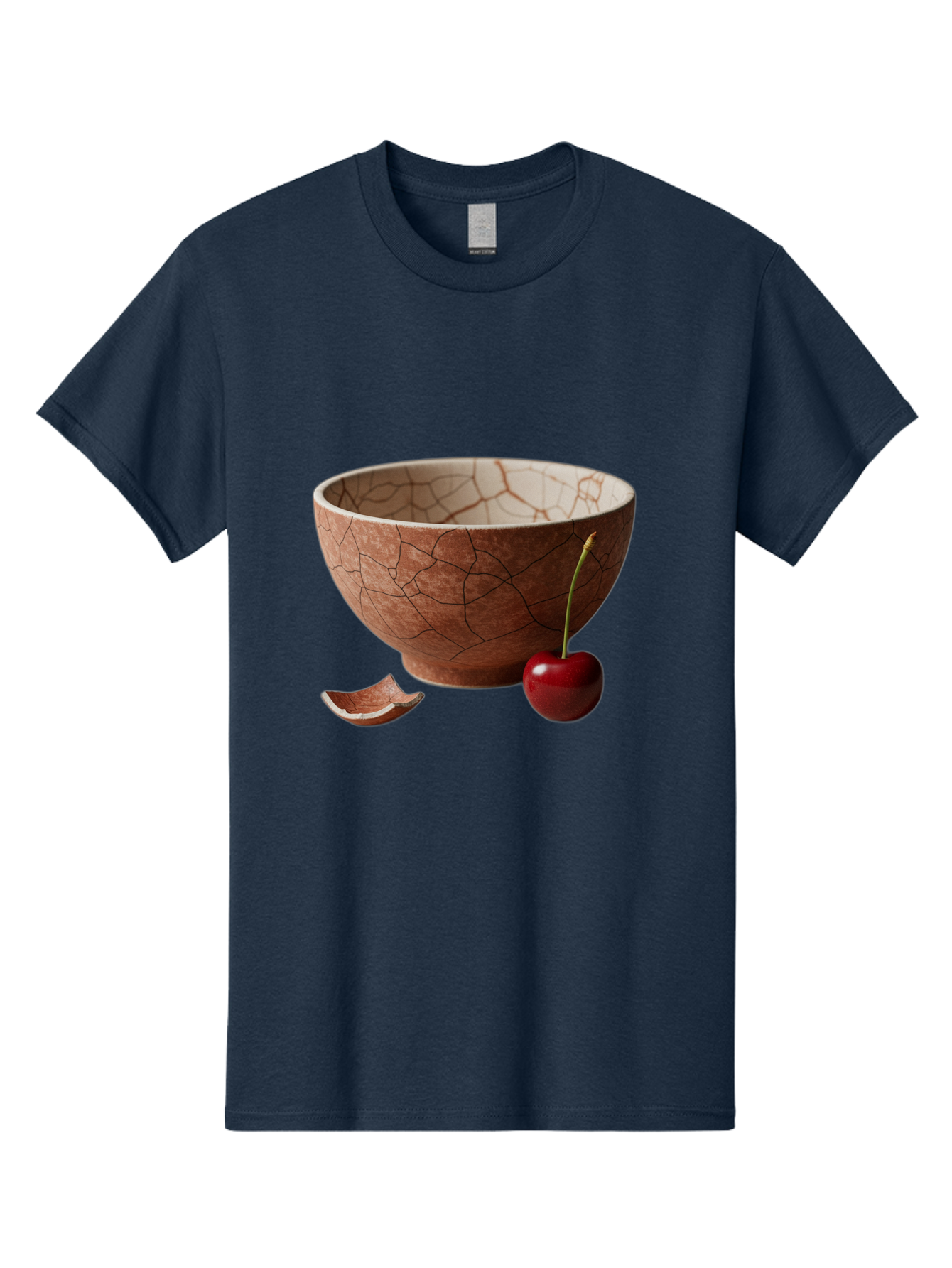Kintsugi-Bowl-With-Cherry Men'S Graphic Tee, 100% Cotton, Comfortable Casual Summer Wear, Machine Washable, Vintage Camera, Old Camera, Antique Camera, Black Camera, Classic Photography, Photography Equipment, Nostalgic Device, Film Camera, Baj084