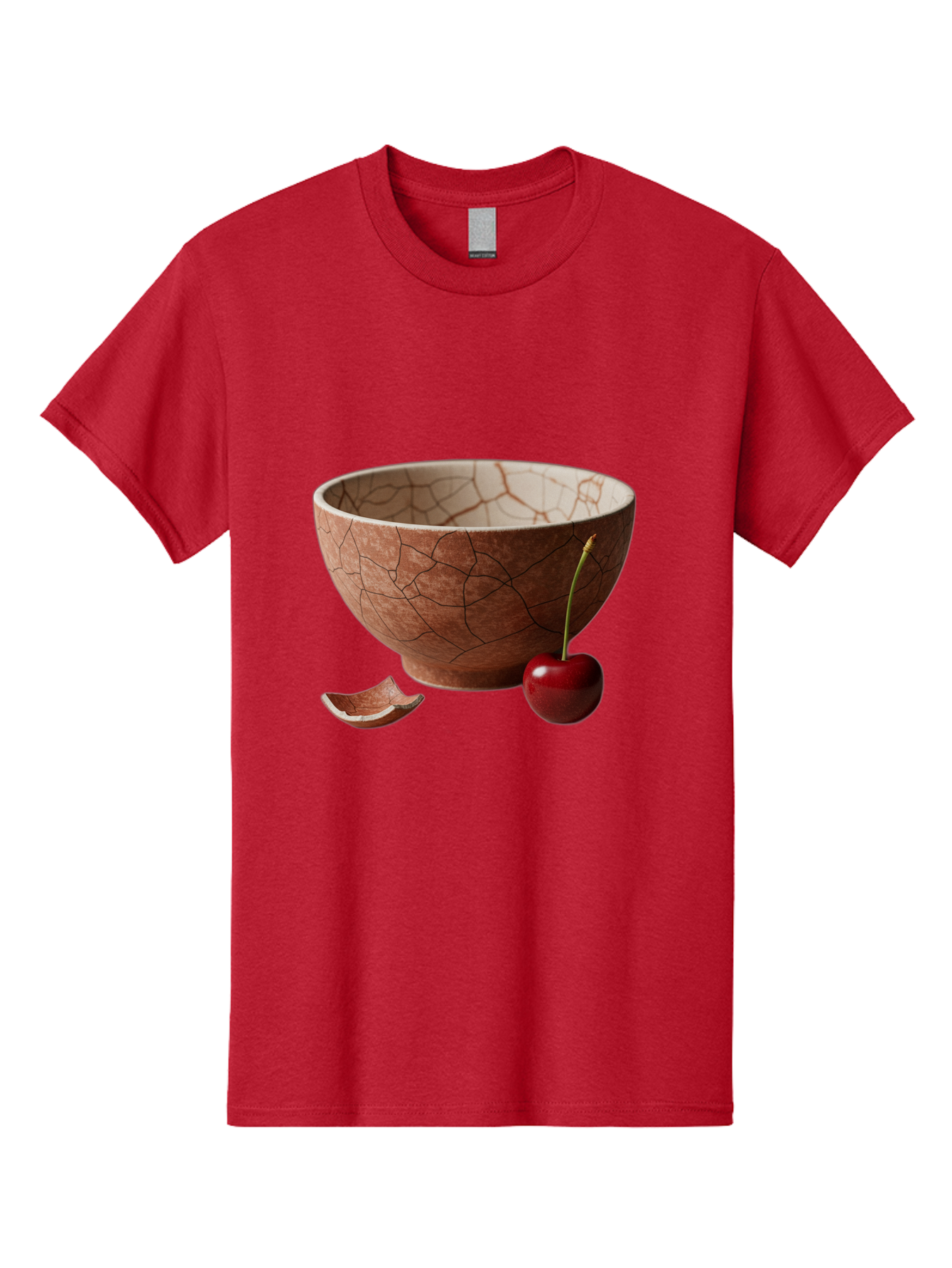 Kintsugi-Bowl-With-Cherry Men'S Graphic Tee, 100% Cotton, Comfortable Casual Summer Wear, Machine Washable, Vintage Camera, Old Camera, Antique Camera, Black Camera, Classic Photography, Photography Equipment, Nostalgic Device, Film Camera, Baj084
