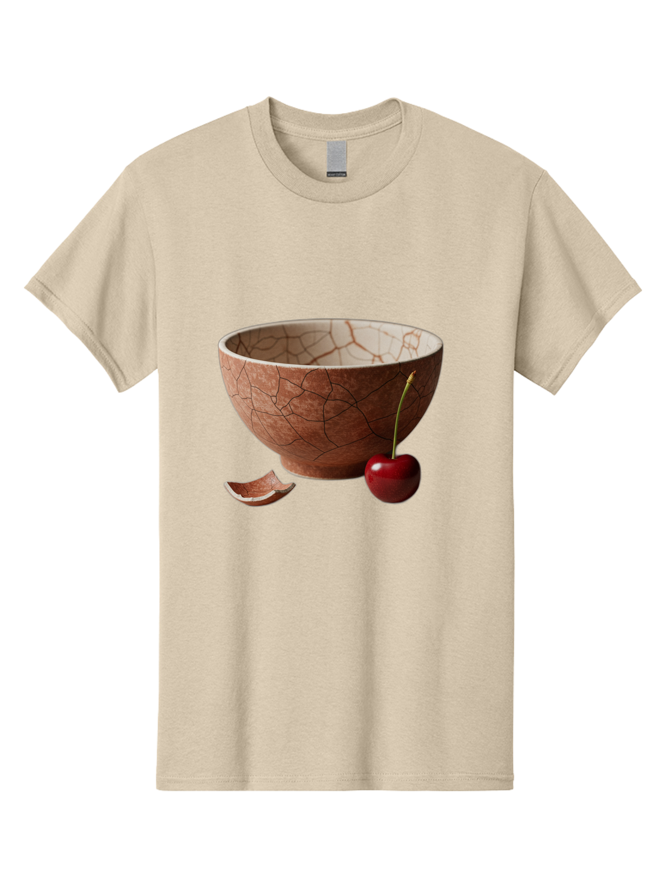 Kintsugi-Bowl-With-Cherry Men'S Graphic Tee, 100% Cotton, Comfortable Casual Summer Wear, Machine Washable, Vintage Camera, Old Camera, Antique Camera, Black Camera, Classic Photography, Photography Equipment, Nostalgic Device, Film Camera, Baj084