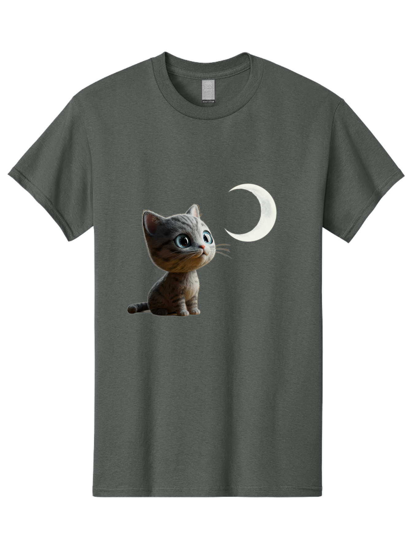 Kitten-And-Crescent-Moon Men'S Graphic Tee, 100% Cotton, Comfortable Casual Summer Wear, Machine Washable, Vintage Camera, Old Camera, Antique Camera, Black Camera, Classic Photography, Photography Equipment, Nostalgic Device, Film Camera, Baj085