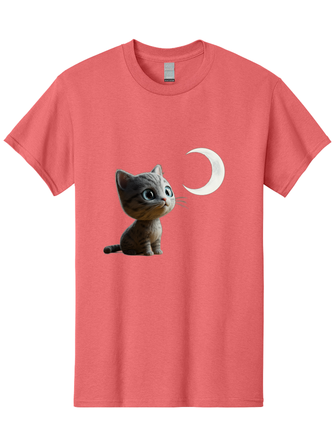 Kitten-And-Crescent-Moon Men'S Graphic Tee, 100% Cotton, Comfortable Casual Summer Wear, Machine Washable, Vintage Camera, Old Camera, Antique Camera, Black Camera, Classic Photography, Photography Equipment, Nostalgic Device, Film Camera, Baj085