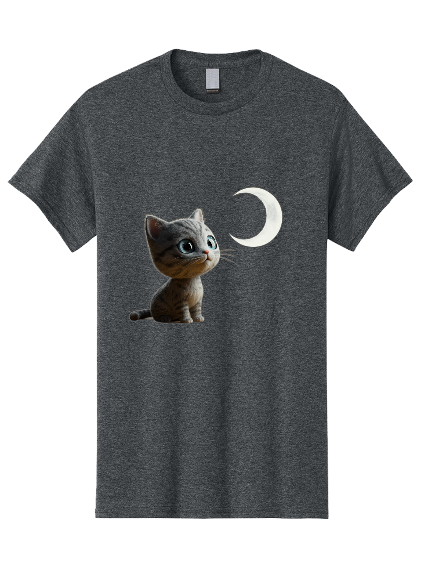 Kitten-And-Crescent-Moon Men'S Graphic Tee, 100% Cotton, Comfortable Casual Summer Wear, Machine Washable, Vintage Camera, Old Camera, Antique Camera, Black Camera, Classic Photography, Photography Equipment, Nostalgic Device, Film Camera, Baj085